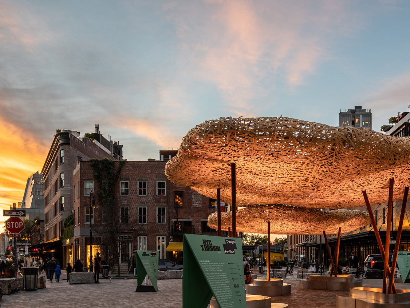 ニューヨークの街角に現れた竹の雲〈バンブー・クラウド〉llLab