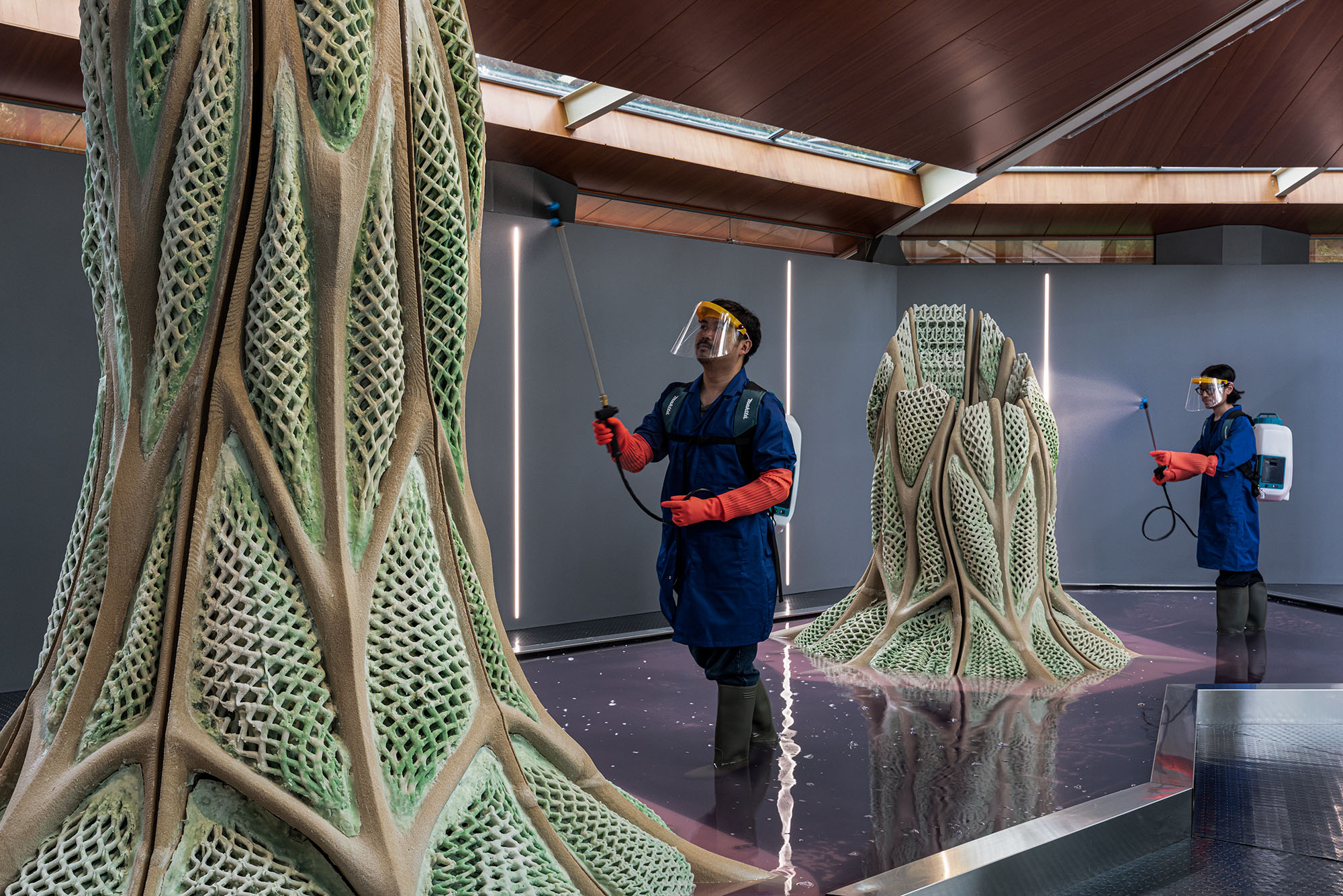 世界最大級の生きた3Dプリント構造体「ピコプランクトニクス」リビング