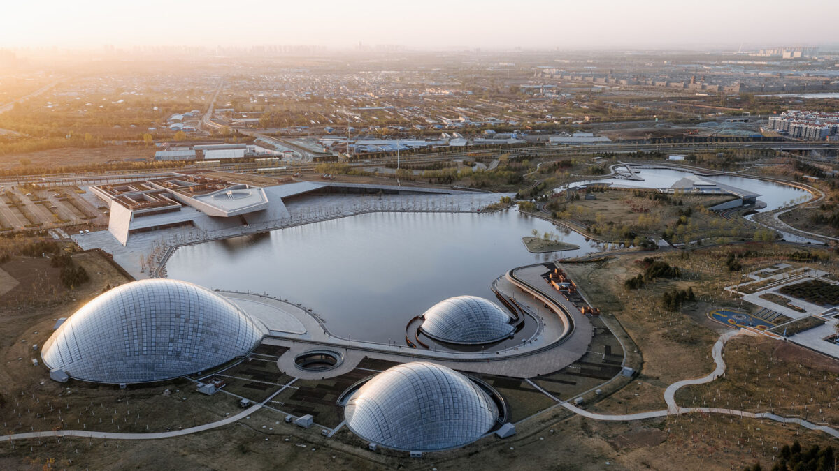 〈太原植物園〉鳥瞰、設計：DMAA、© CreatAR