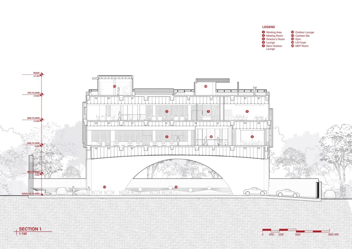 〈セージハウス・オフィスガーデン（Sagehaus Office Garden）〉設計：RAD+ar（Research Artistic Design + architecture）