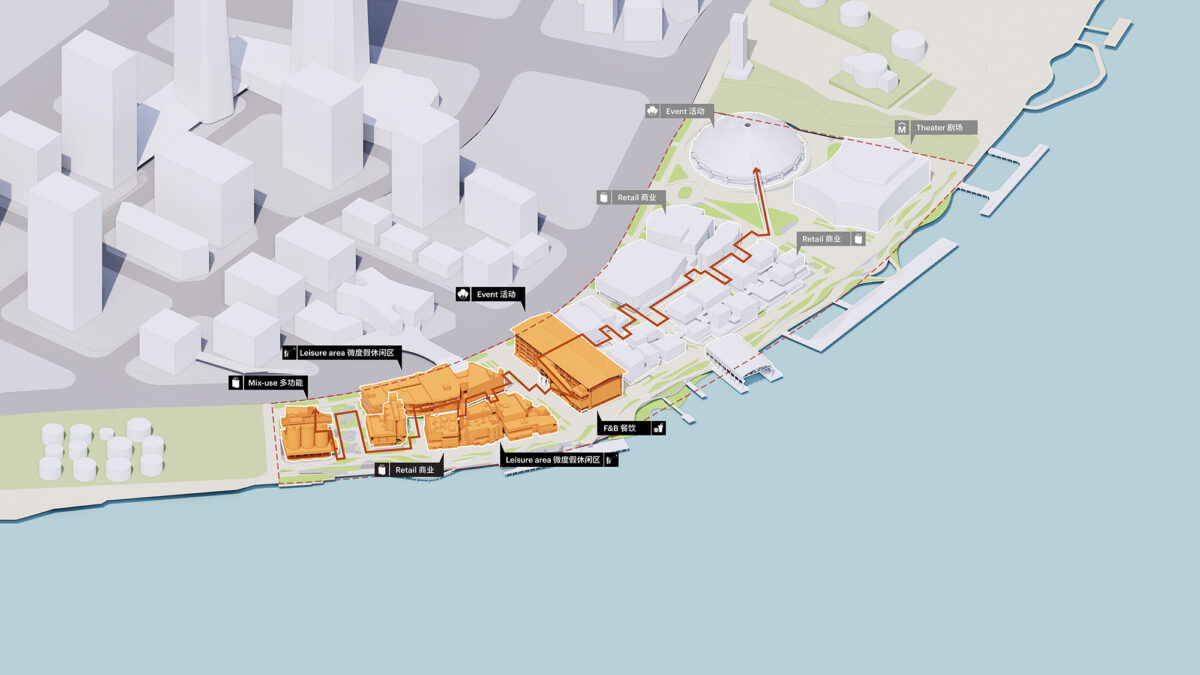 〈GATE M ウェストバンド・ドリーム・センター（GATE M West Bund Dream Center）〉設計：MVRDV
