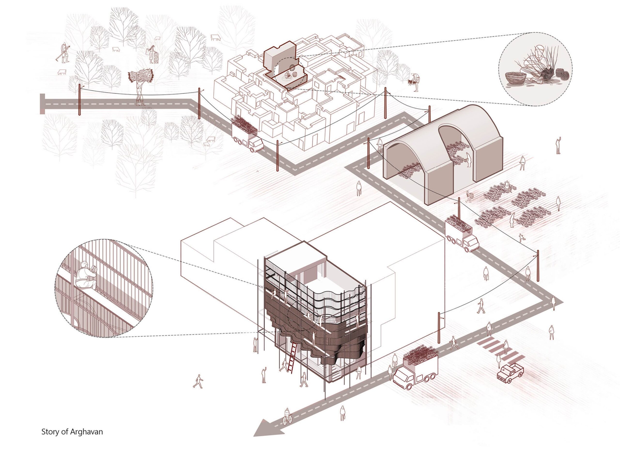 〈アルガヴァン商業プロジェクト（Arghavan Commercial Project）〉設計：13 Degrees Architecture Studio