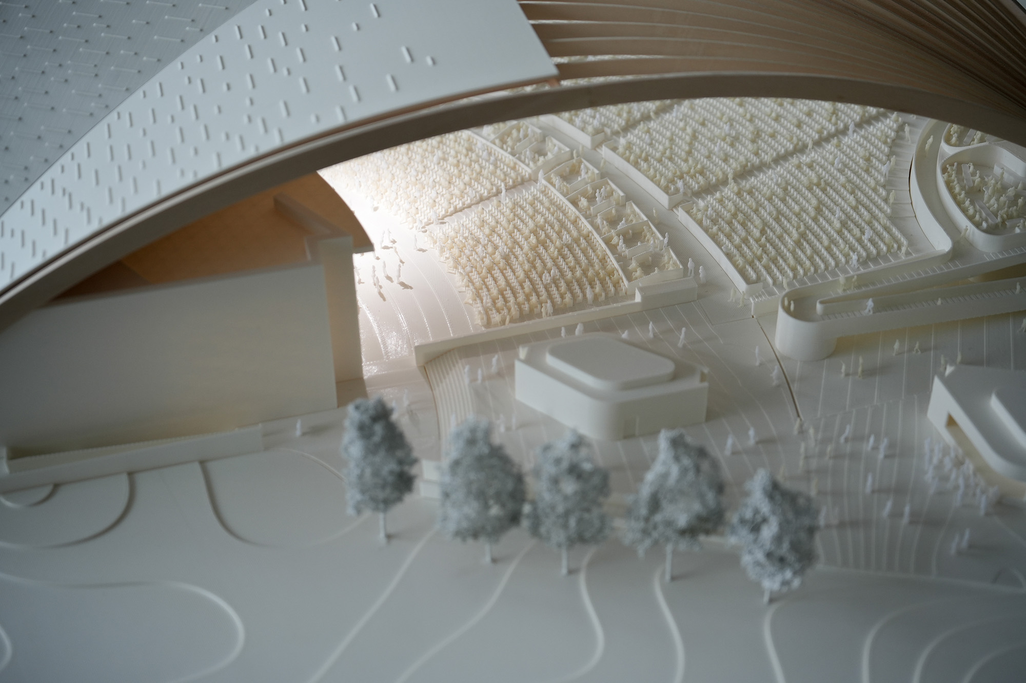 〈PNEアンフィシアター／フリーダム・モバイル・アーチ（PNE Amphitheatre / Freedom Mobile Arch）〉設計：レヴェリー・アーキテクチャ（Revery Architecture）