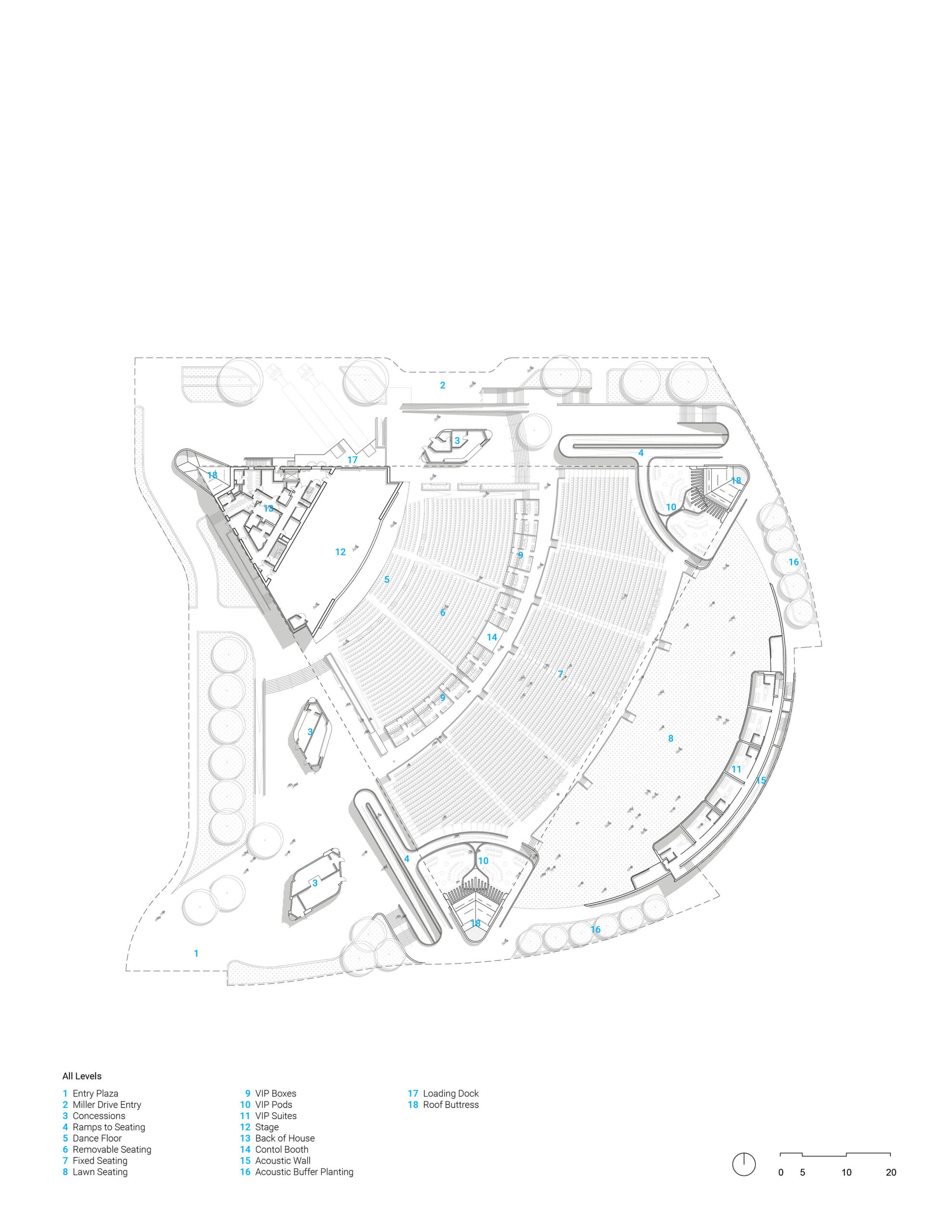 〈PNEアンフィシアター／フリーダム・モバイル・アーチ（PNE Amphitheatre / Freedom Mobile Arch）〉設計：レヴェリー・アーキテクチャ（Revery Architecture）