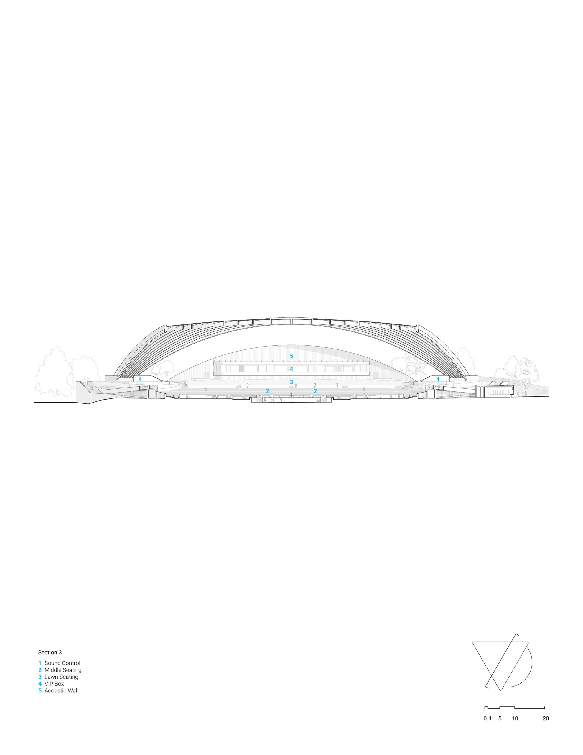 〈PNEアンフィシアター／フリーダム・モバイル・アーチ（PNE Amphitheatre / Freedom Mobile Arch）〉設計：レヴェリー・アーキテクチャ（Revery Architecture）