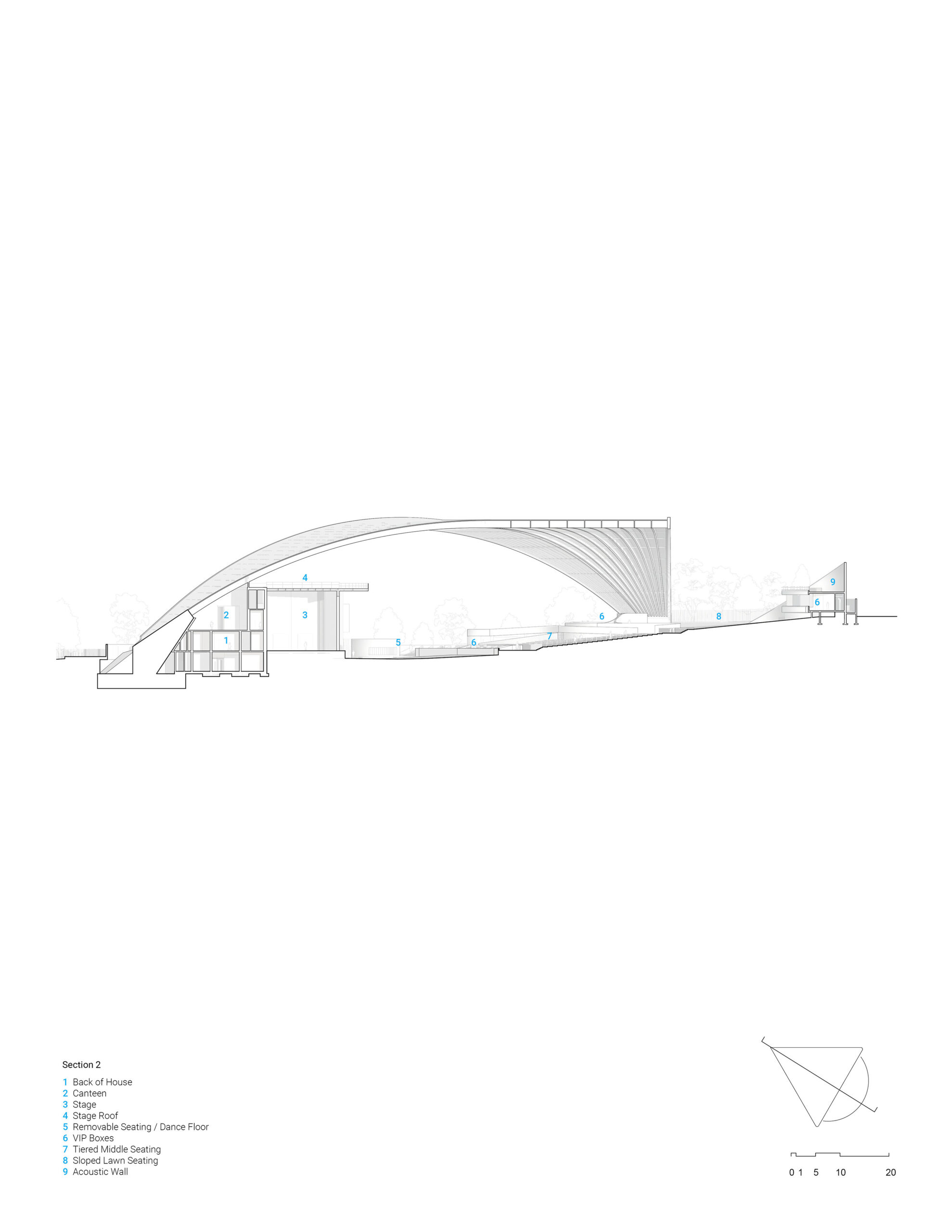 〈PNEアンフィシアター／フリーダム・モバイル・アーチ（PNE Amphitheatre / Freedom Mobile Arch）〉設計：レヴェリー・アーキテクチャ（Revery Architecture）