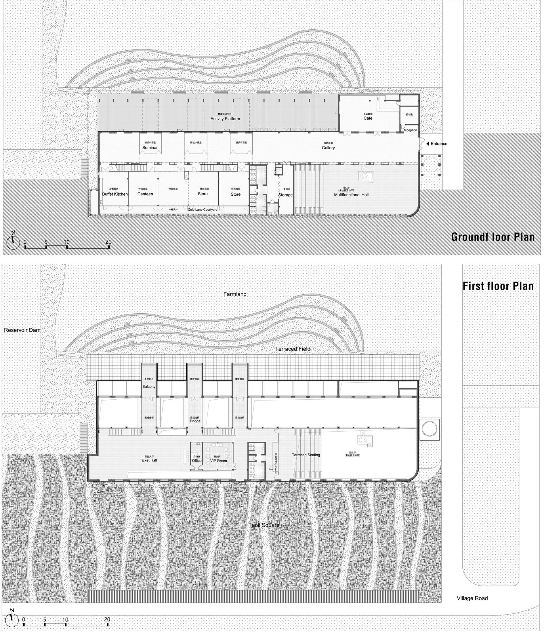 〈桃里・沼山村村民センター（Taoli-Zhaoshan Village Center）〉設計：SUPアトリエ（SUP Atelier）