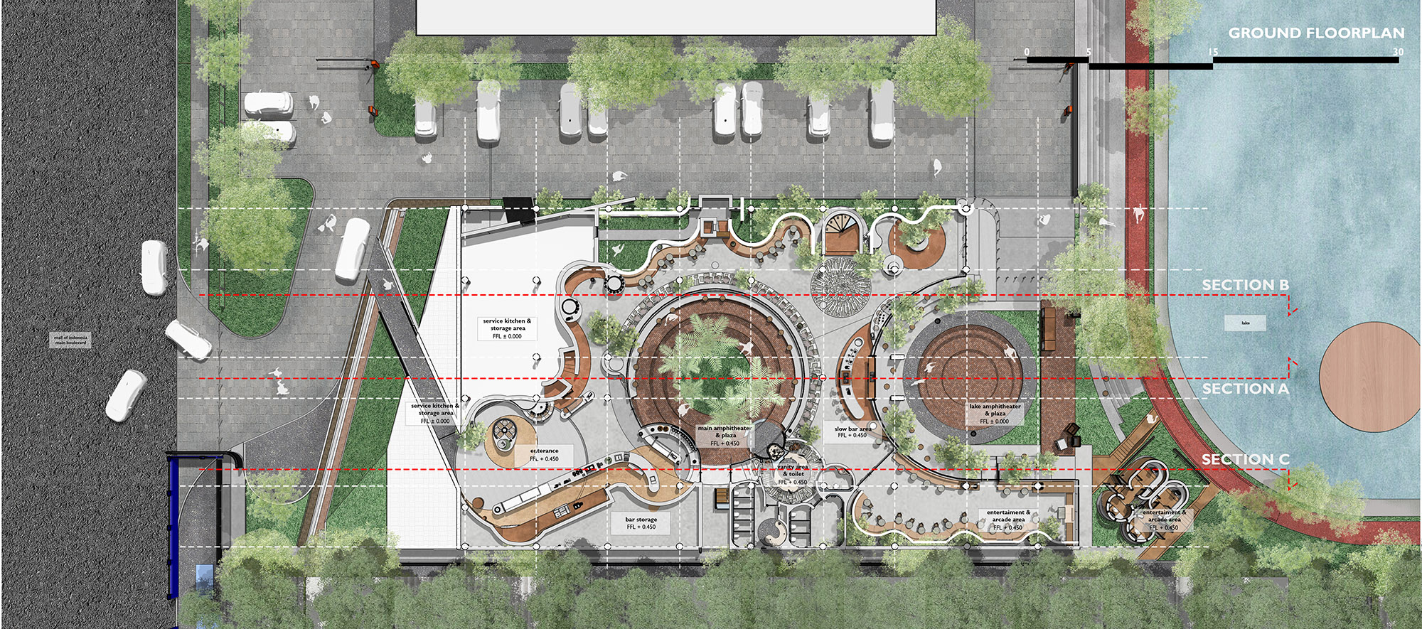〈SSガーデン（Shelters on Slope Garden）〉設計：RAD+ar（Research Artistic Design + architecture）