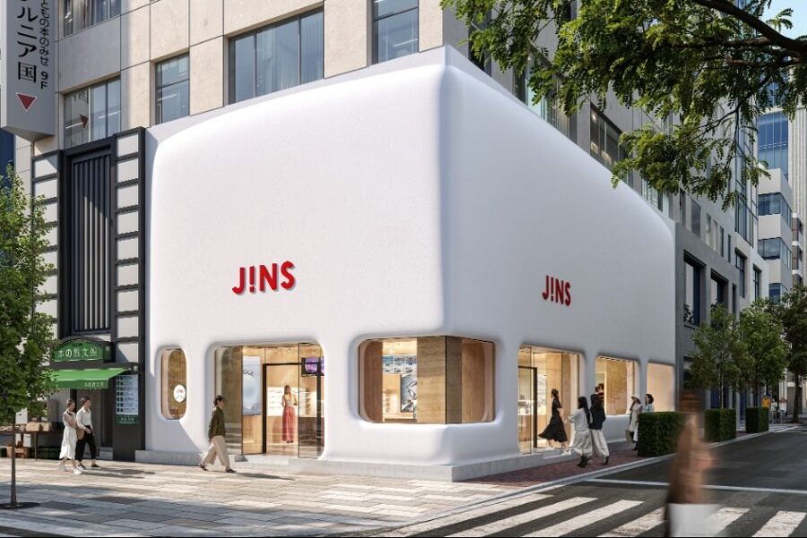 店舗設計は藤本壮介氏、レーモンド建築の銀座・教文館ビル路面にジンズ初のグローバル旗艦店〈JINS銀座店〉が2026年春オープン予定