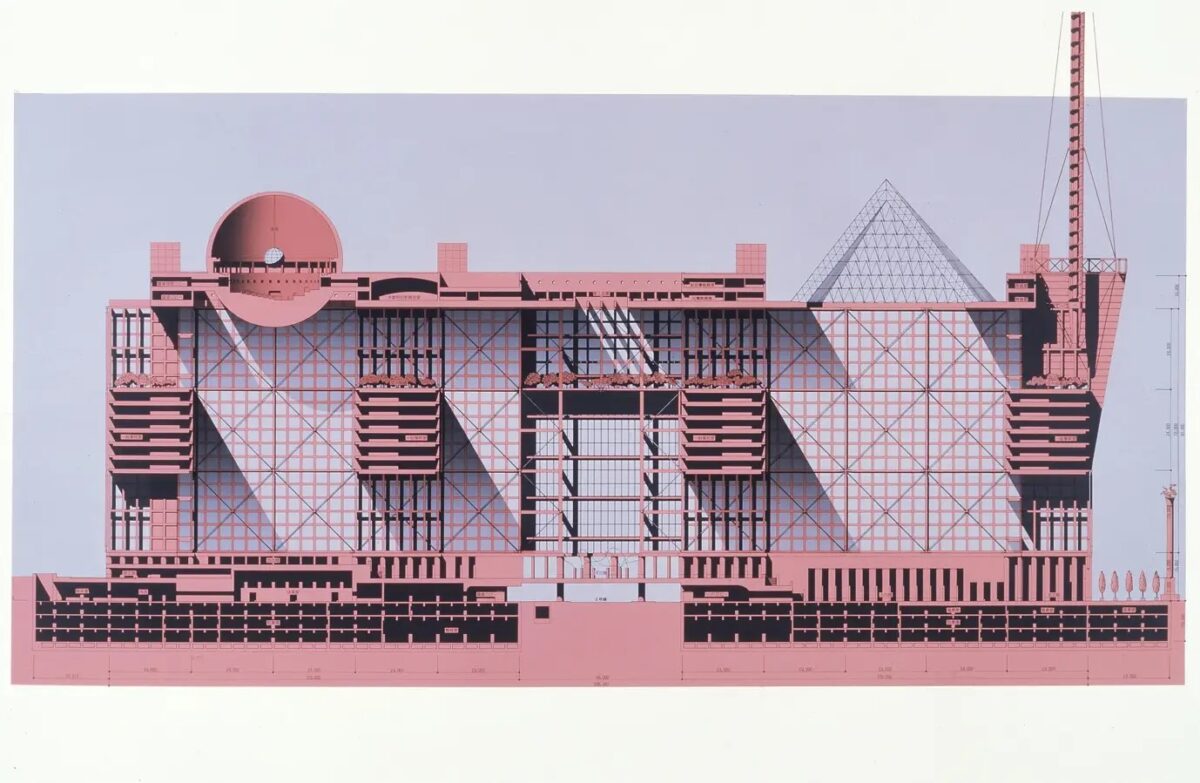 磯崎新〈東京都新都庁舎計画設計競技〉1985-86年