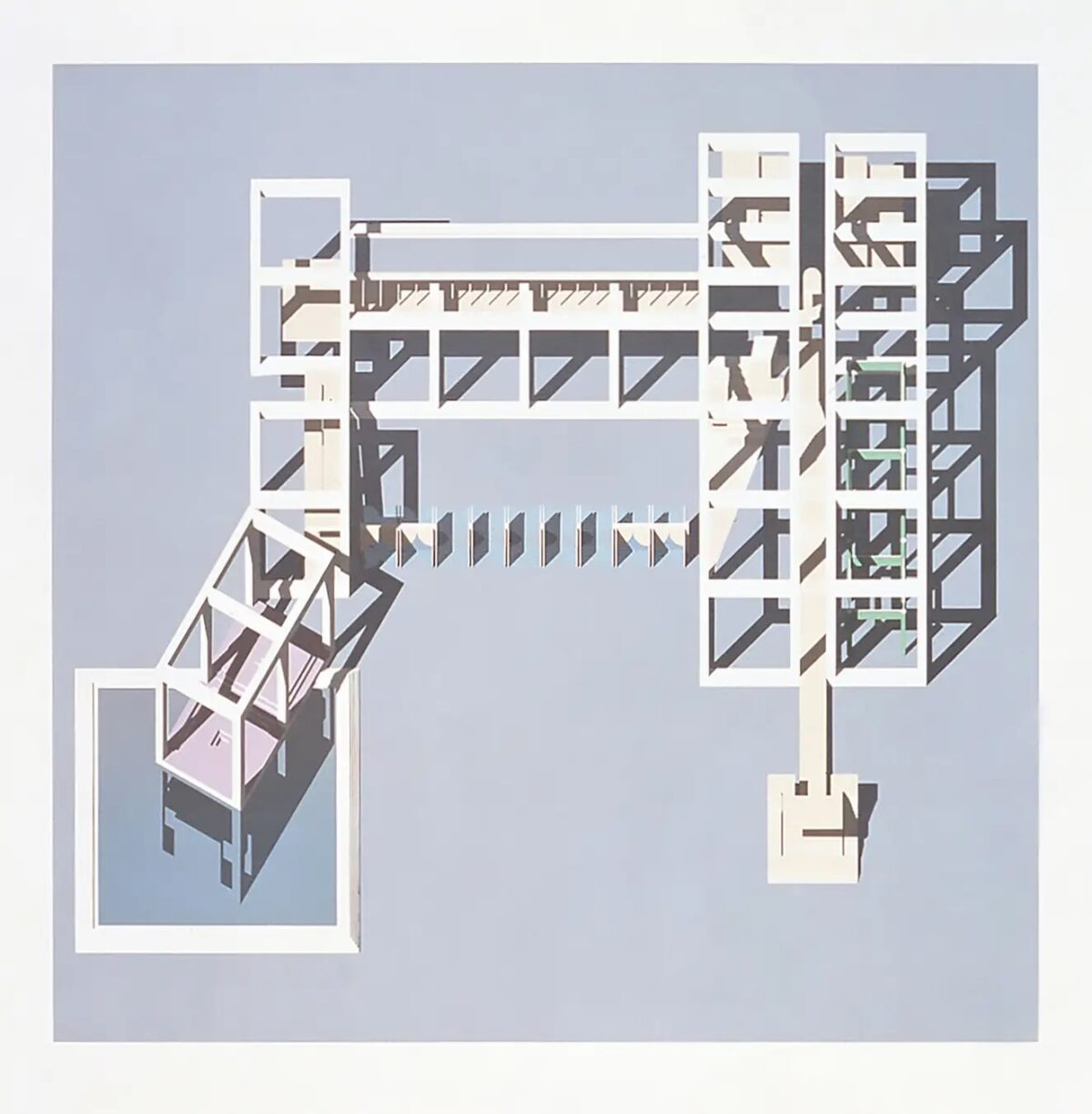 磯崎新〈群馬県立近代美術館〉1974年竣工　シルクスクリーン