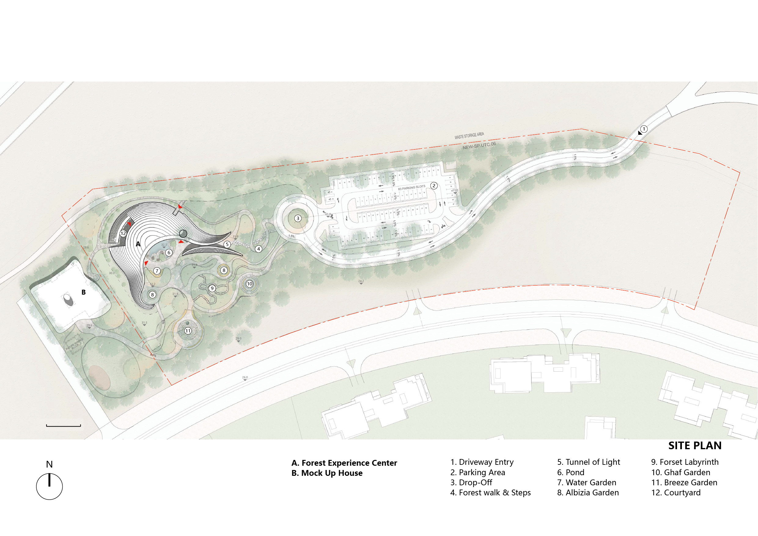 〈ガフ・ウッズ体験センター（Ghaf Woods Experience Centre）〉aoe, STUDIOI