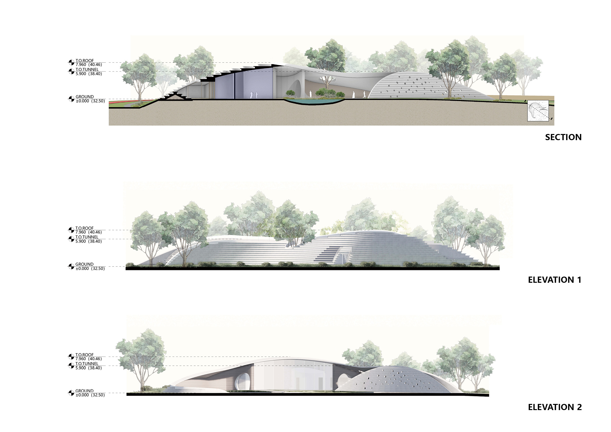 〈ガフ・ウッズ体験センター（Ghaf Woods Experience Centre）〉aoe, STUDIOI