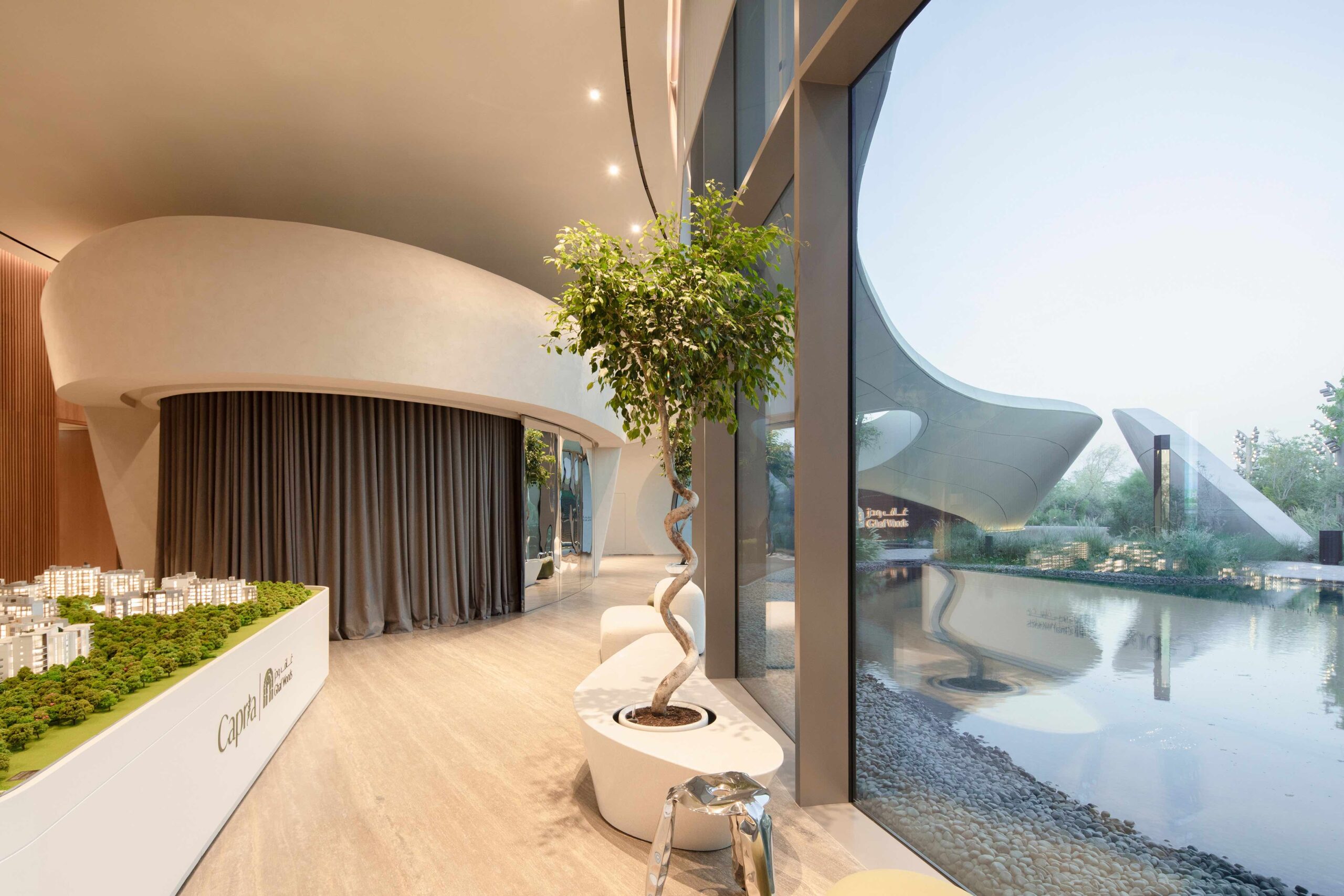 〈ガフ・ウッズ体験センター（Ghaf Woods Experience Centre）〉aoe, STUDIOI