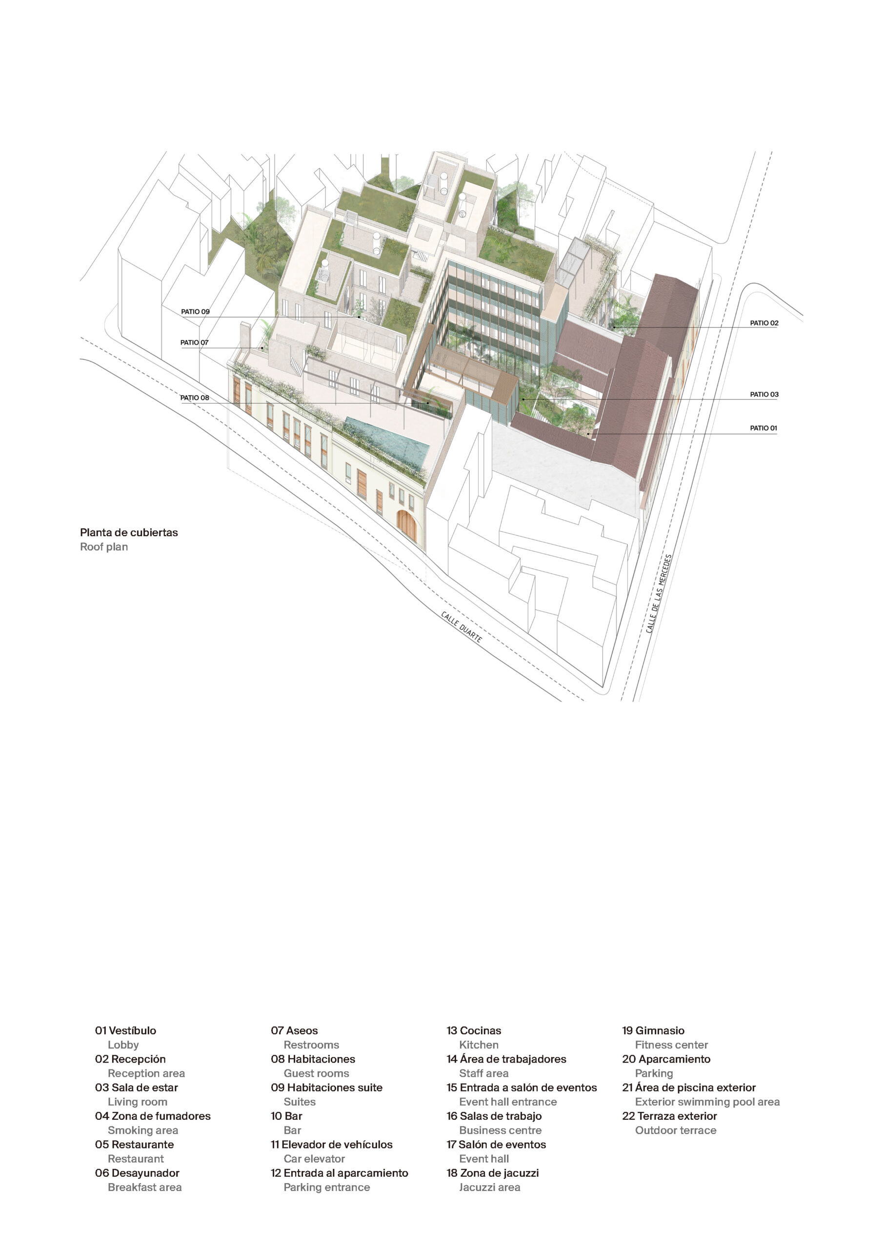 〈ラス・メルセデス・キンプトンホテル（Las Mercedes Kimpton Hotel）〉モネオ・ブロック・アーキテクツ（Moneo Brock Architects）