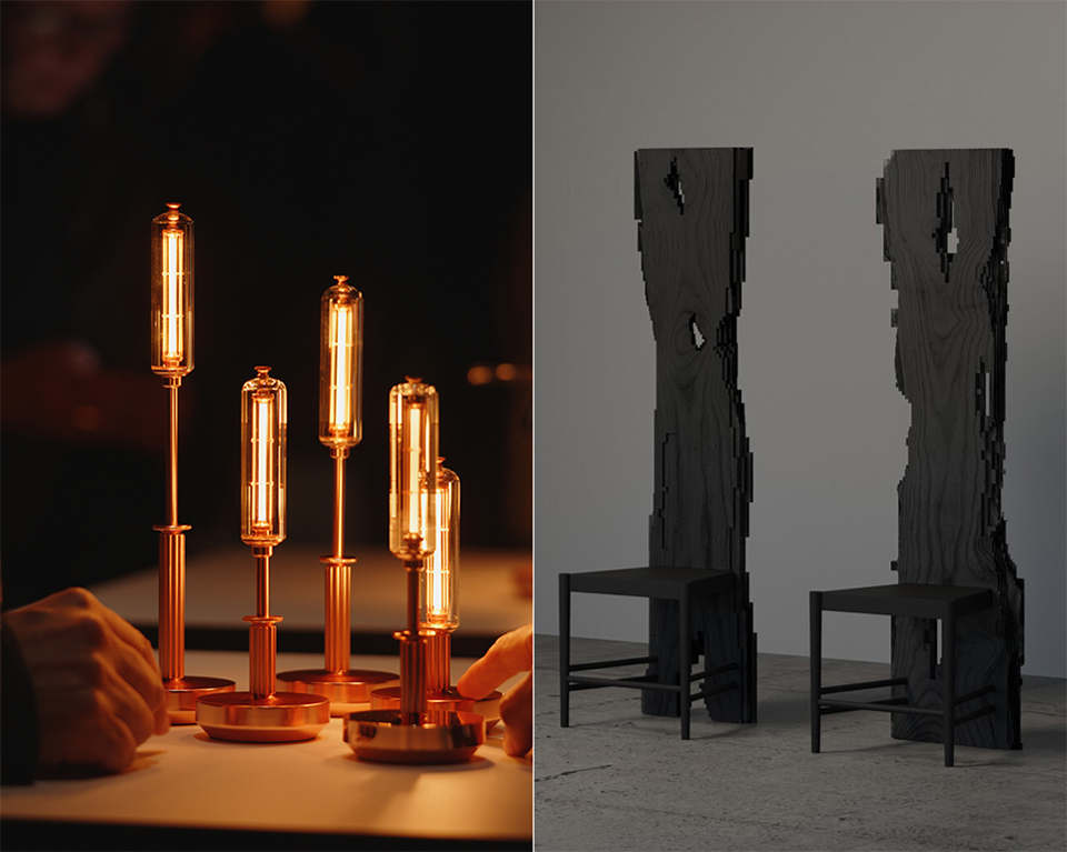 「DESIGNART TOKYO 2025」Ambientec Barcarolle / © Shunsuke Watanabe(uranographia)、VERCE / ©Takuya Shiotsuki