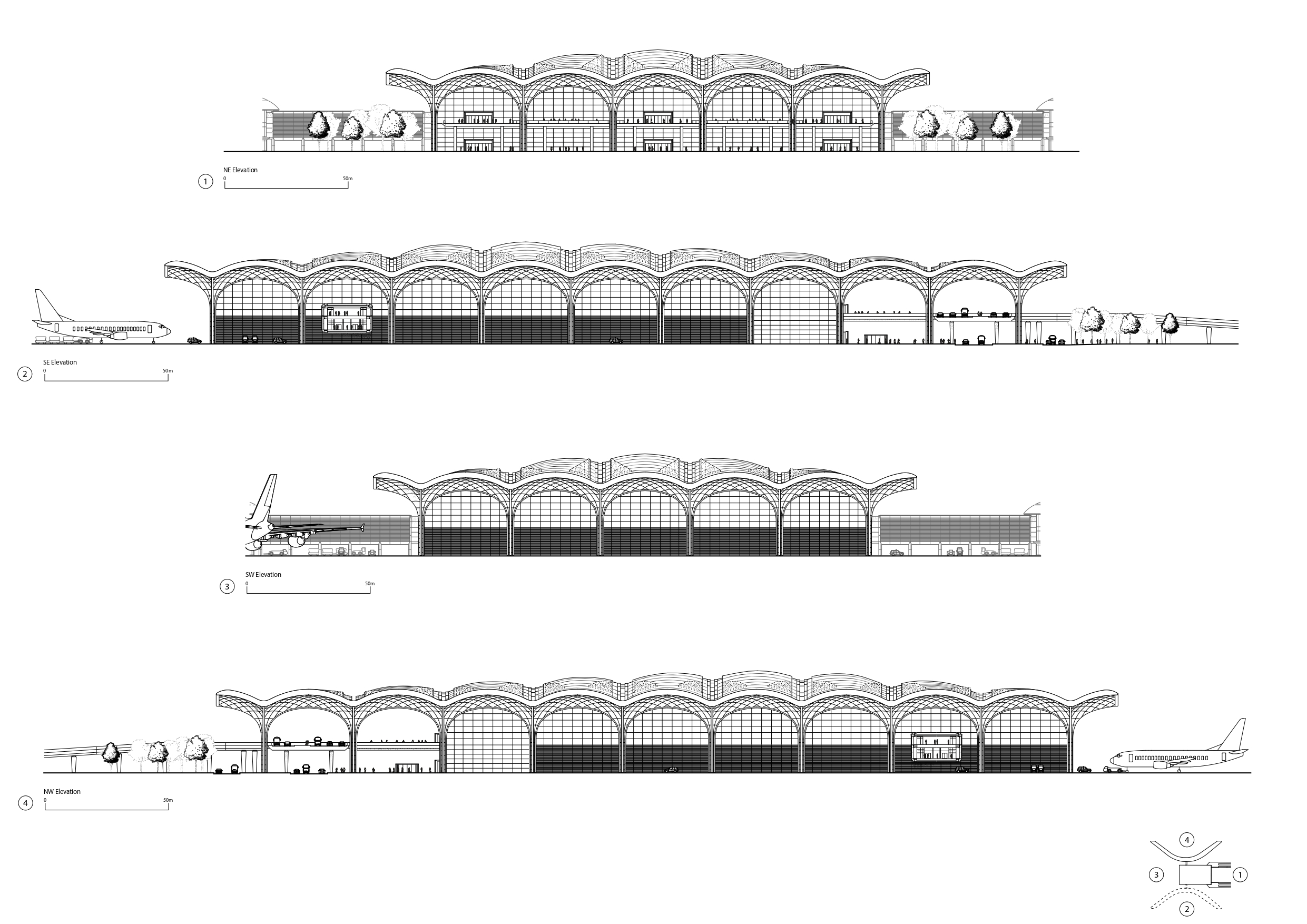 〈テチョ国際空港（Techo International Airport）〉フォスター アンド パートナーズ（Foster＋Partners）