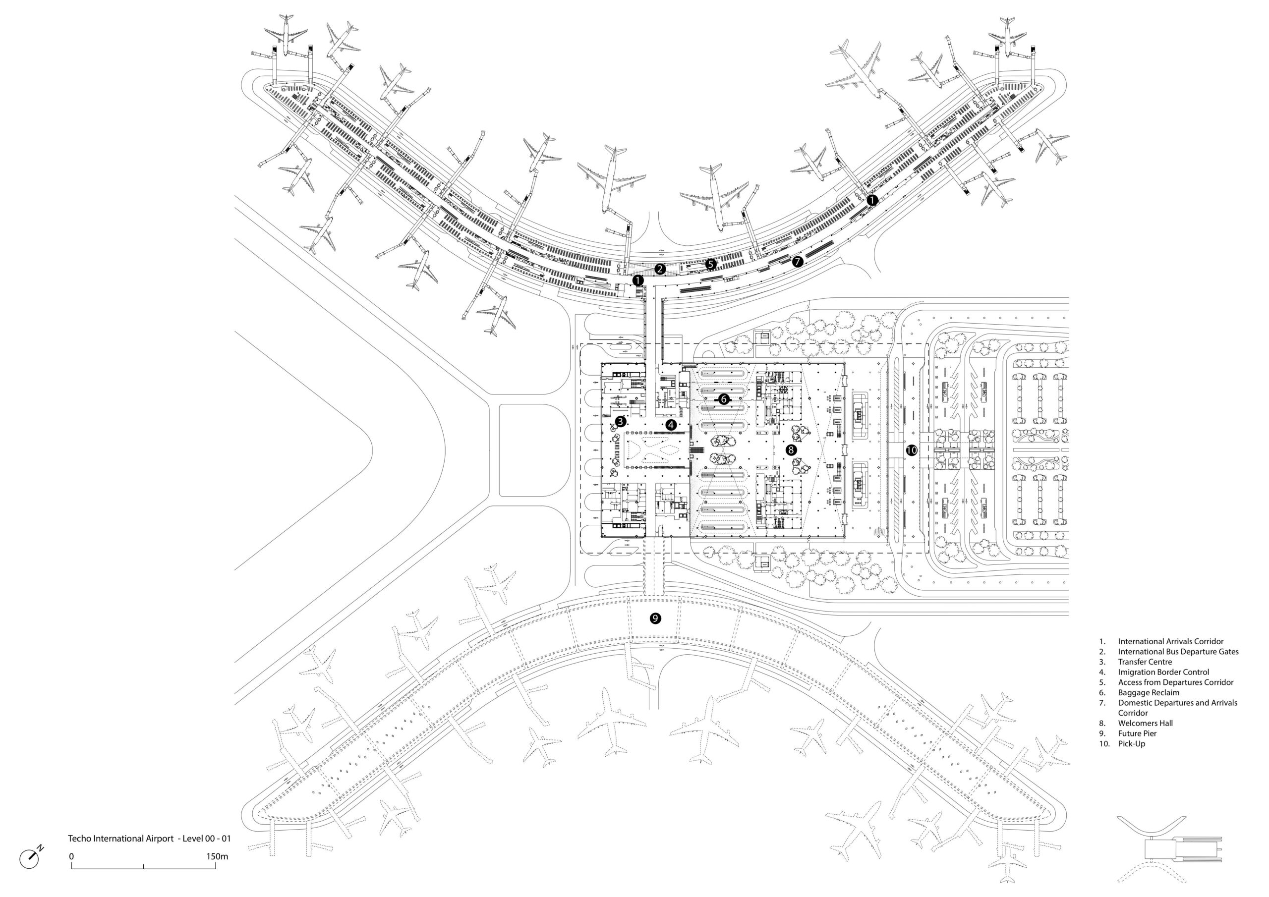 〈テチョ国際空港（Techo International Airport）〉フォスター アンド パートナーズ（Foster＋Partners）
