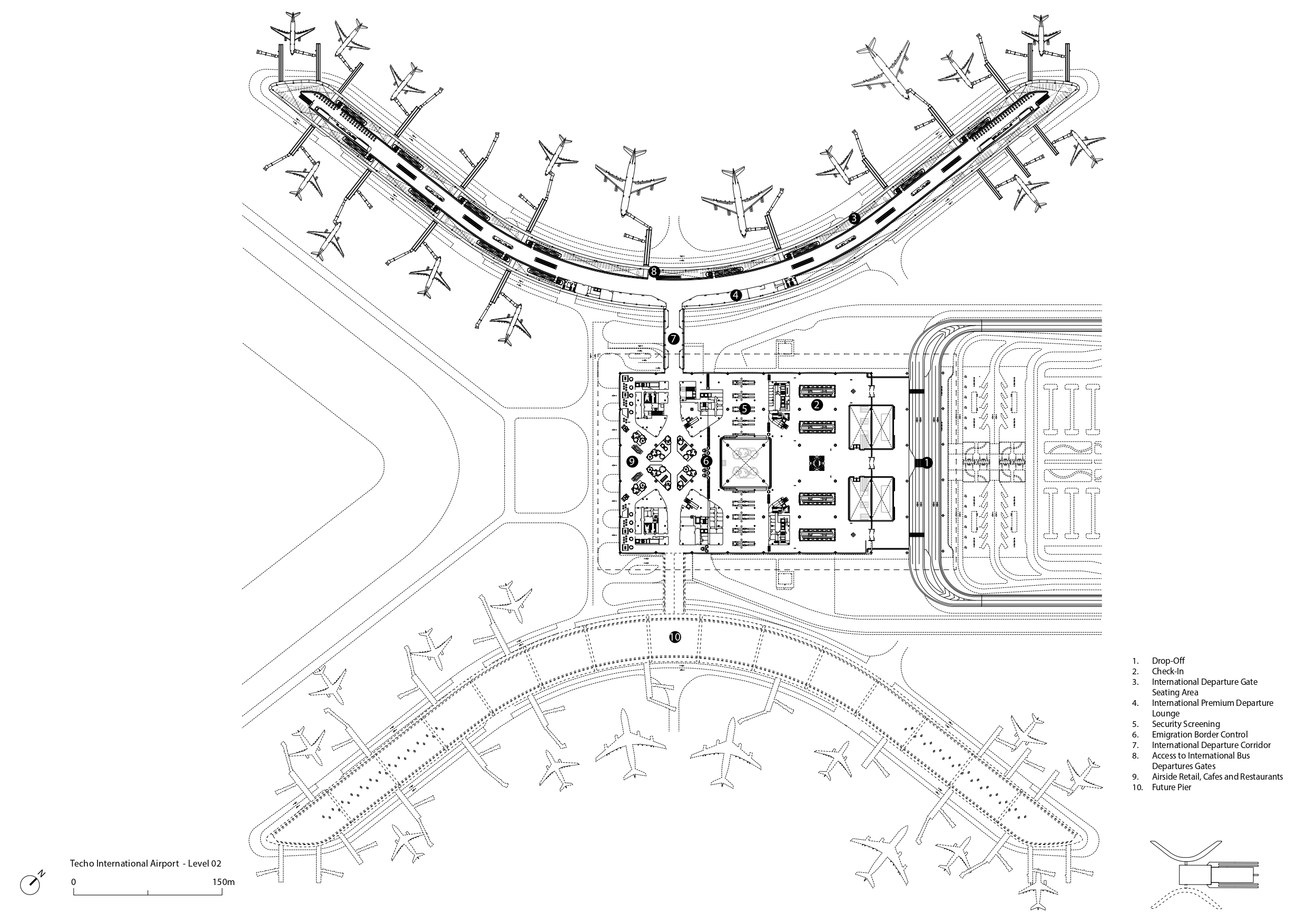 〈テチョ国際空港（Techo International Airport）〉フォスター アンド パートナーズ（Foster＋Partners）