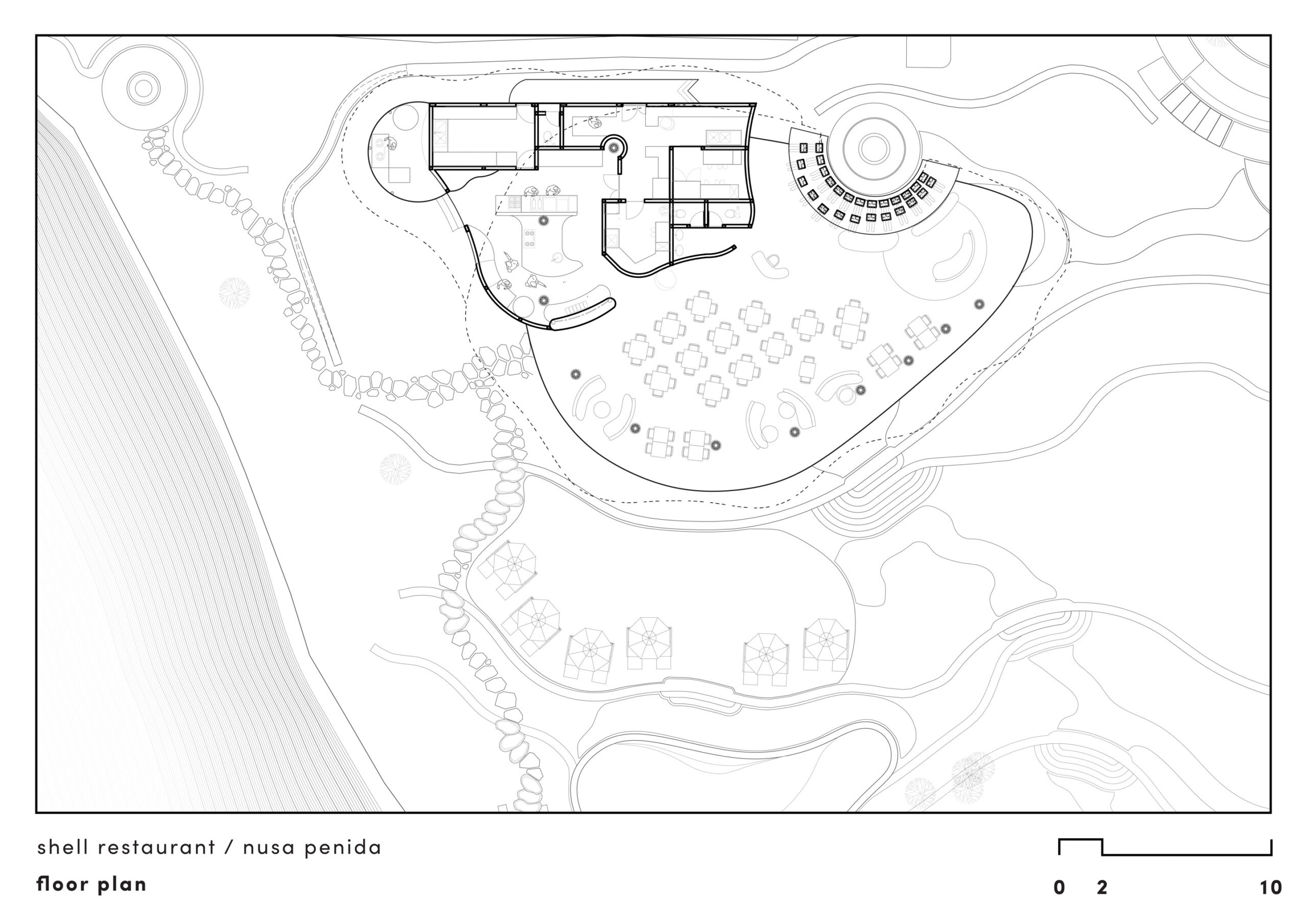 〈シェル・レストラン（Shell Restaurant）〉パブロ・ルナ・スタジオ（Pablo Luna Studio）