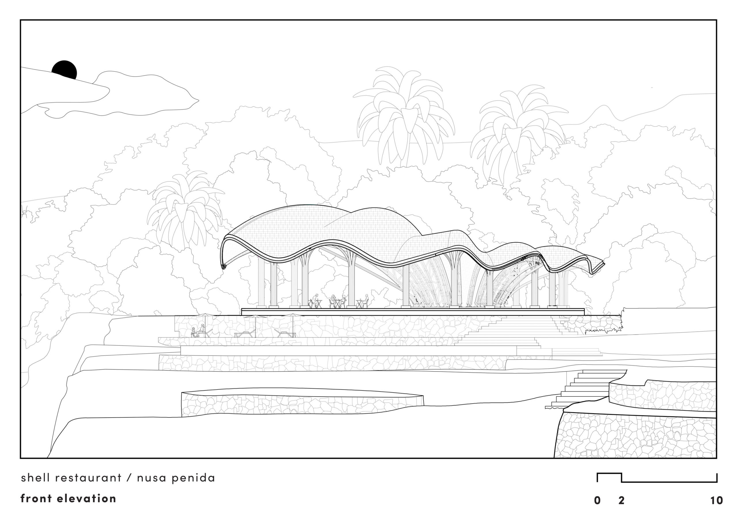 〈シェル・レストラン（Shell Restaurant）〉パブロ・ルナ・スタジオ（Pablo Luna Studio）