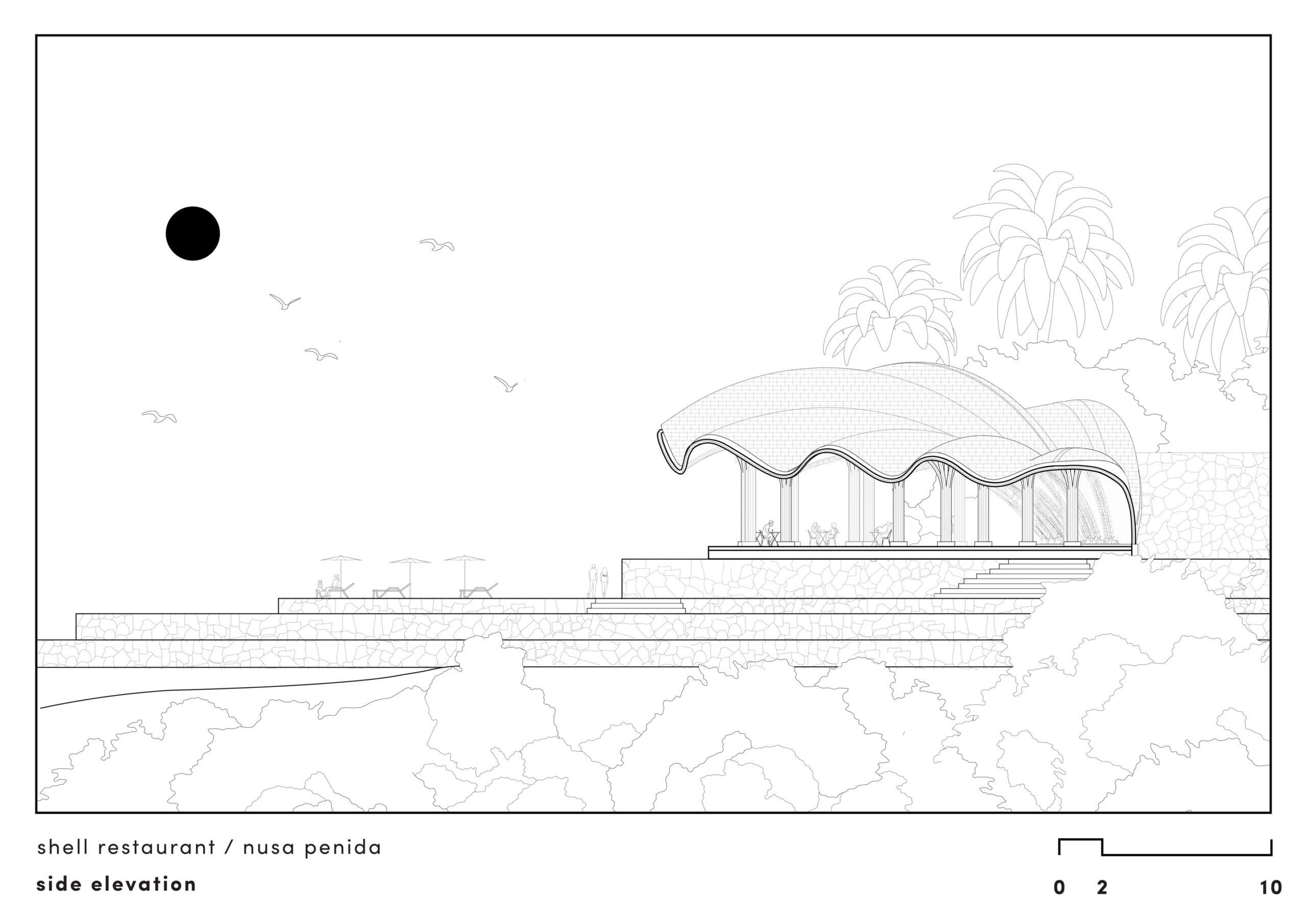 〈シェル・レストラン（Shell Restaurant）〉パブロ・ルナ・スタジオ（Pablo Luna Studio）