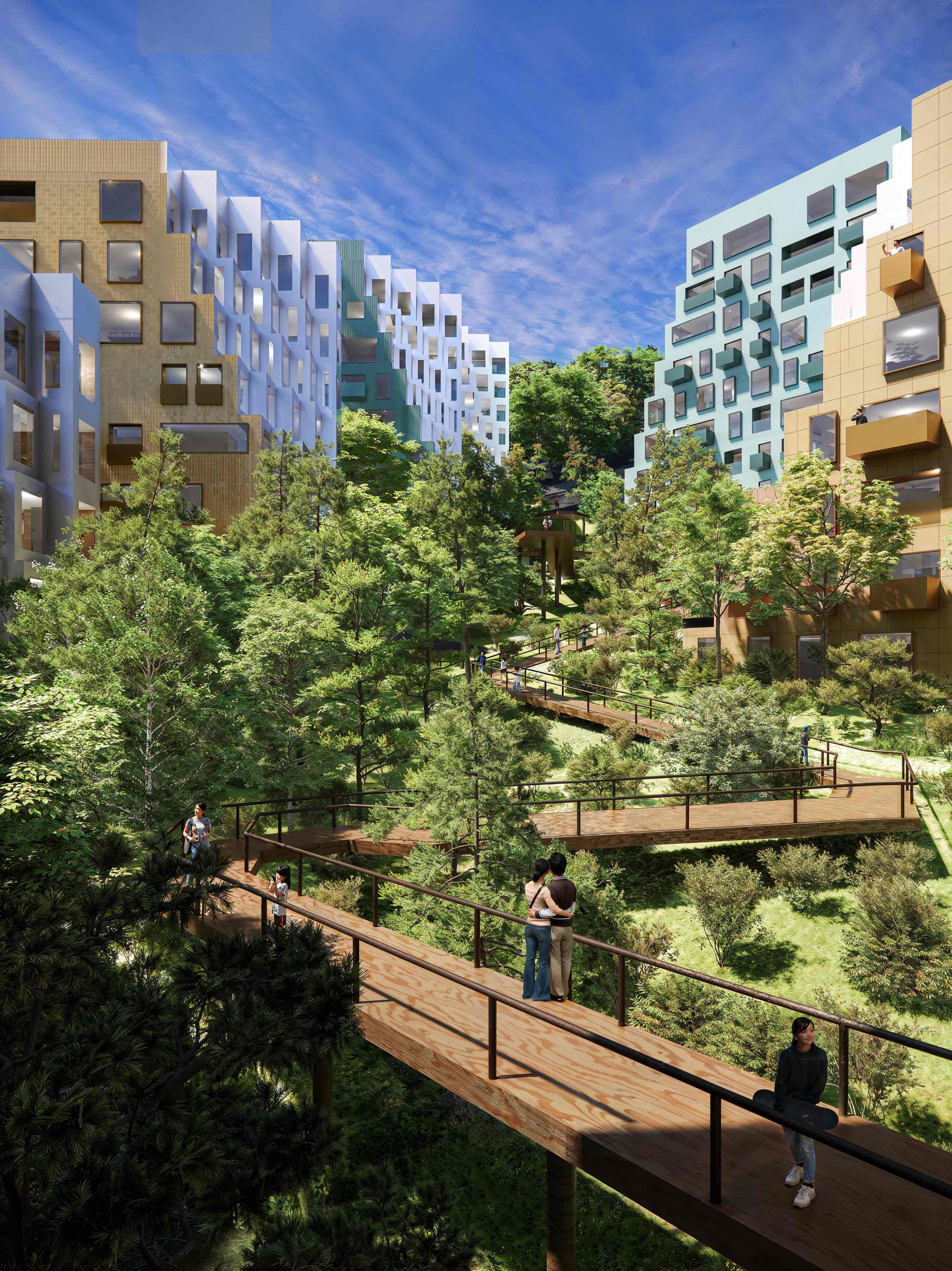 〈釜山スロープハウジング（Busan Slope Housing）〉OMA