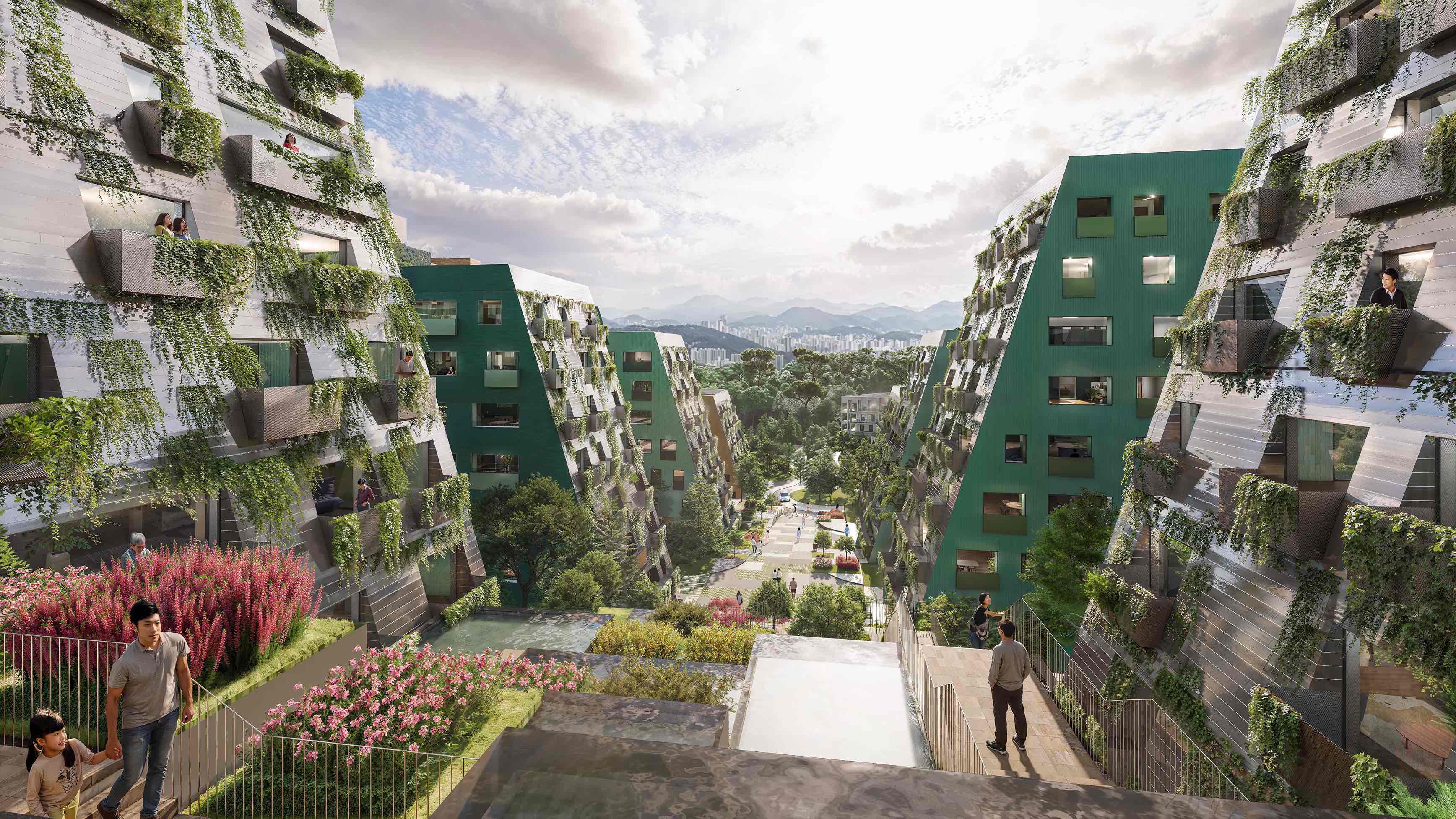 〈釜山スロープハウジング（Busan Slope Housing）〉OMA