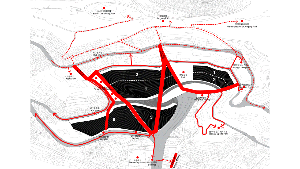 〈釜山スロープハウジング（Busan Slope Housing）〉OMA