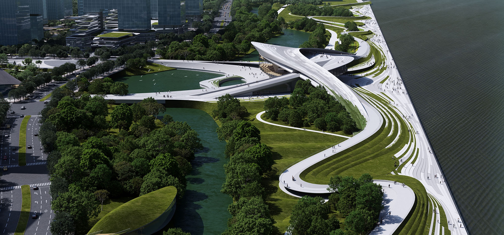 〈杭州銭塘湾美術館（Hangzhou Qiantang Bay Art Museum）〉スノヘッタ（Snøhetta）