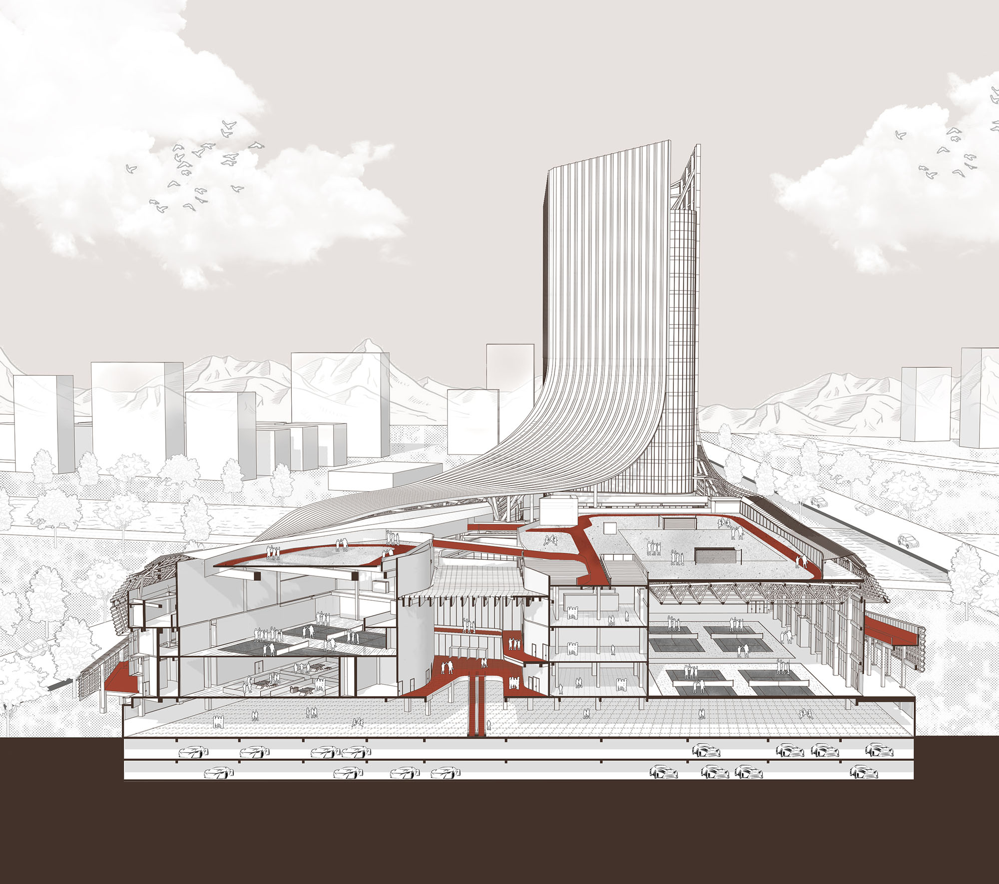 〈新昌グローブセンター(Xinchang Globular Center)〉line+ studio