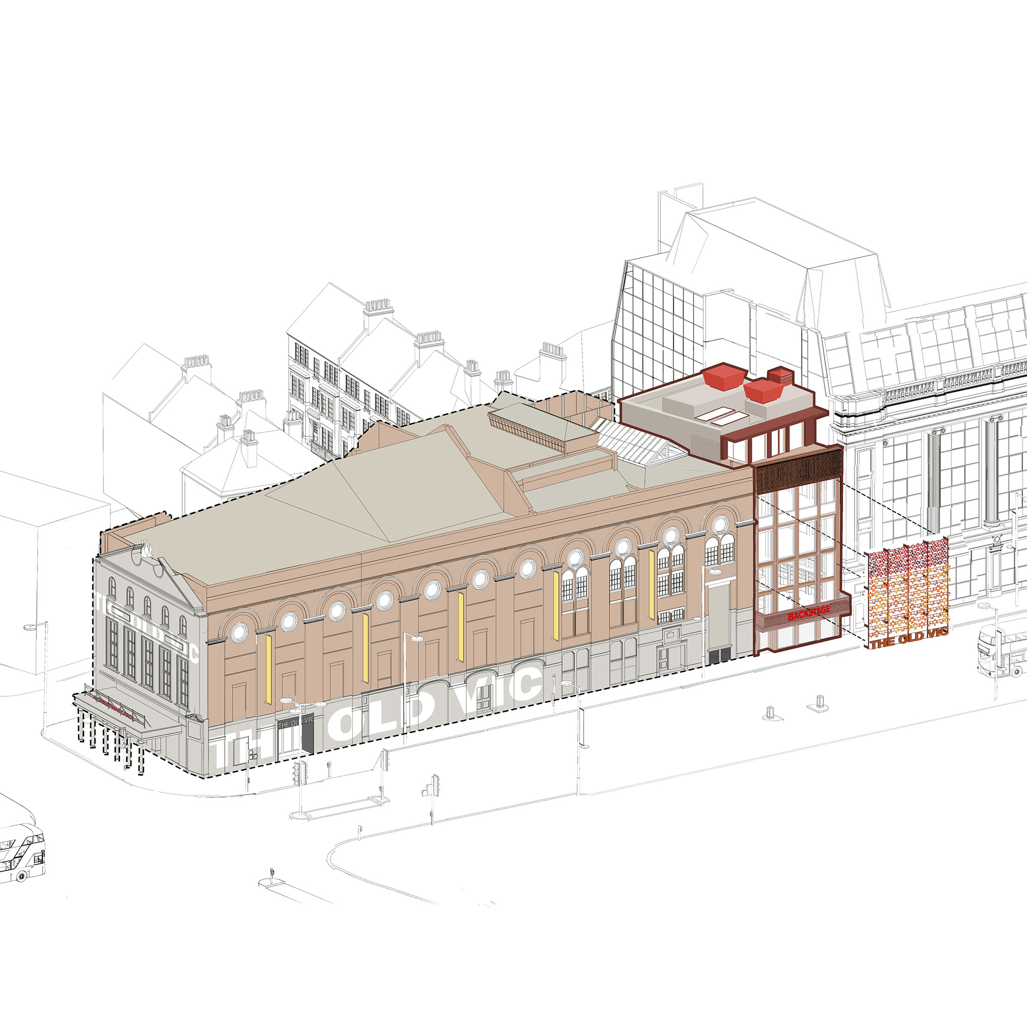 〈オールド・ヴィック・シアター・バックステージ（Backstage at The Old Vic）〉ヘイワース・トンプキンス（Haworth Tompkins）