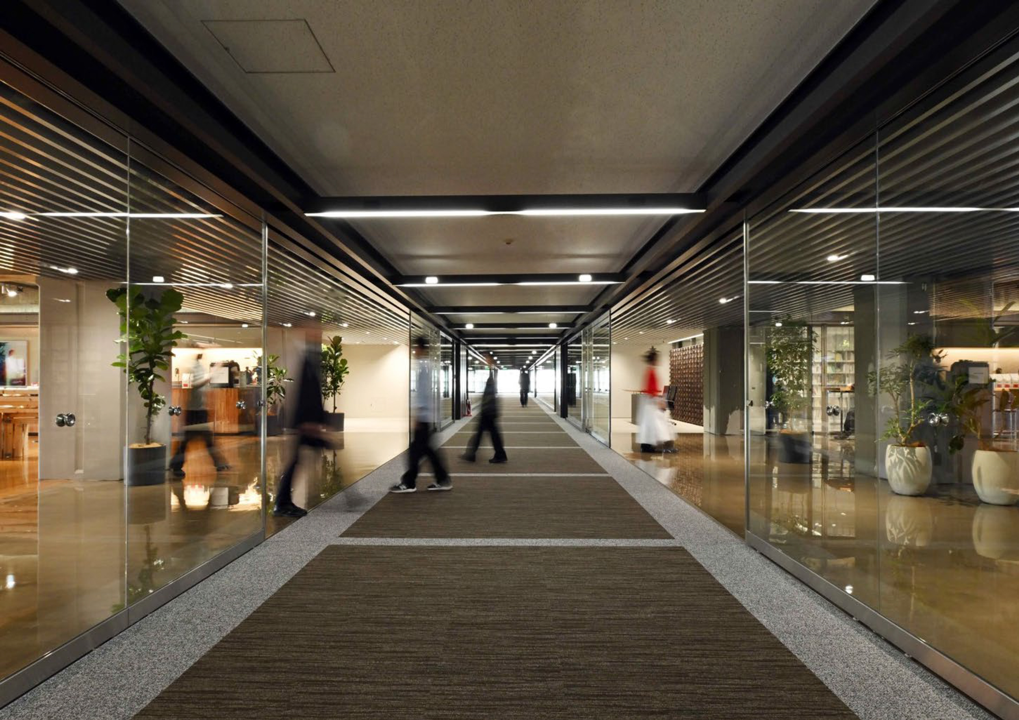 パレスサイドビル　現在の廊下（5階）　日建設計