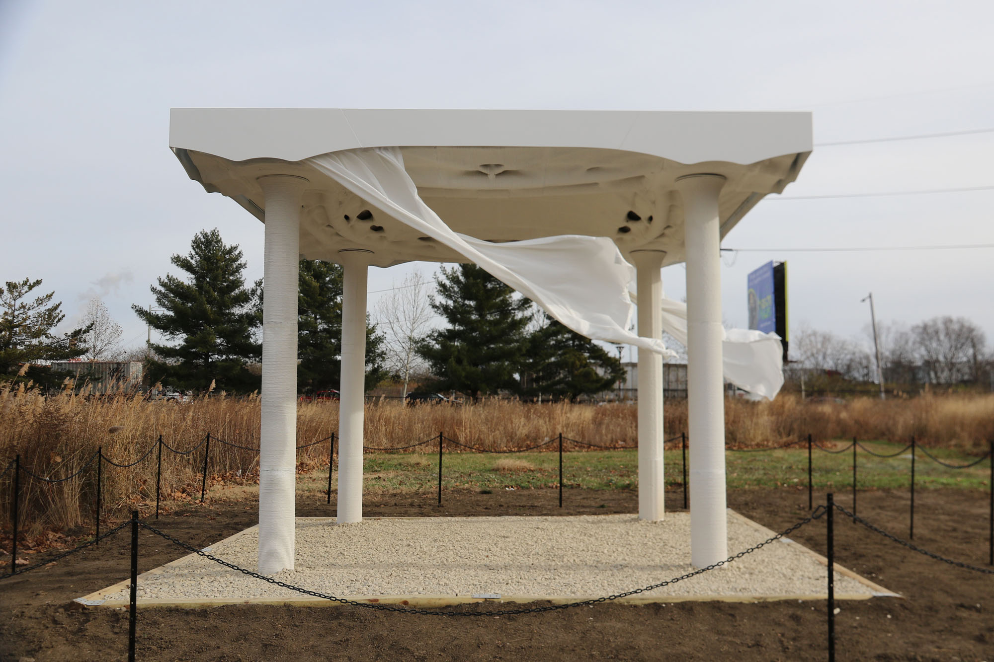 「3Dプリント式ケーブル支持床システム（3D-printed funicular floor system）」ペンシルバニア大学 多面体構造研究所（Polyhedral Structures Laboratory）