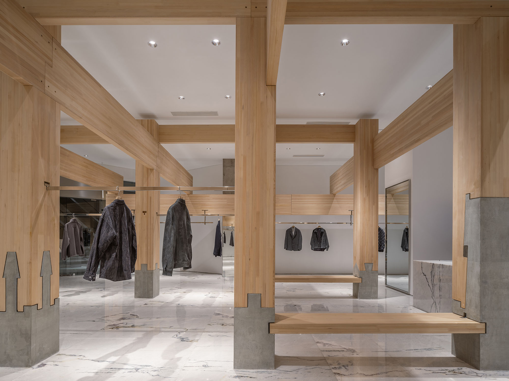 〈禅の柱（Pillar of Zen） — DANNONG Store at The MixC Taiyuan〉LUOスタジオ（LUO studio）