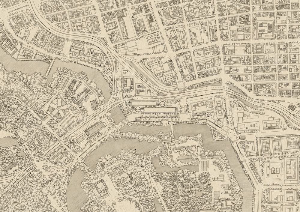 日建設計　パレスサイドビル周辺鳥瞰図