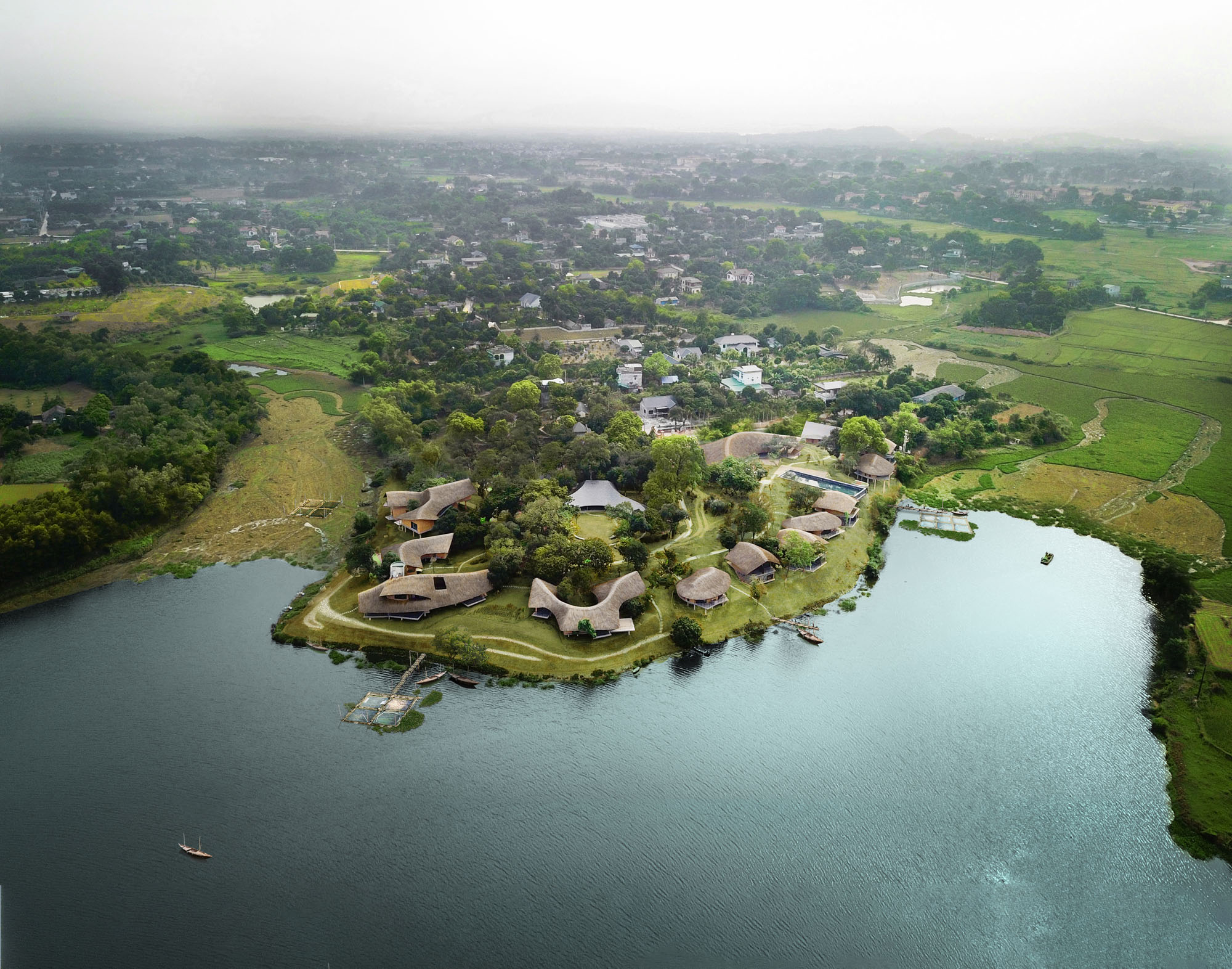 〈ジャックフルーツ・ビレッジ（Jackfruit Village）〉1 + 1＞2アーキテクツ（1+1>2 Architects）