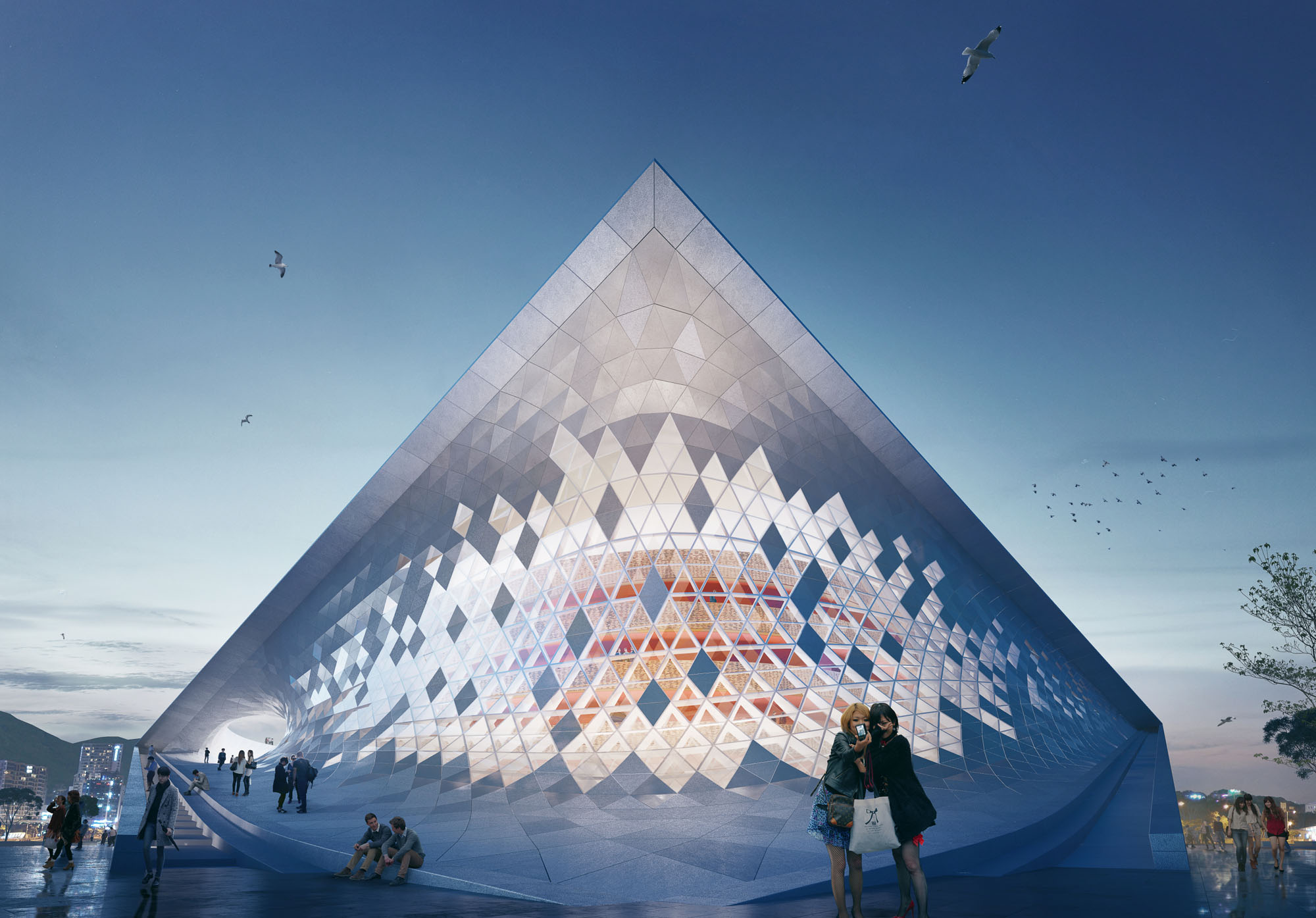 〈釜山オペラハウス（Busan Opera House）〉スノヘッタ（Snøhetta）