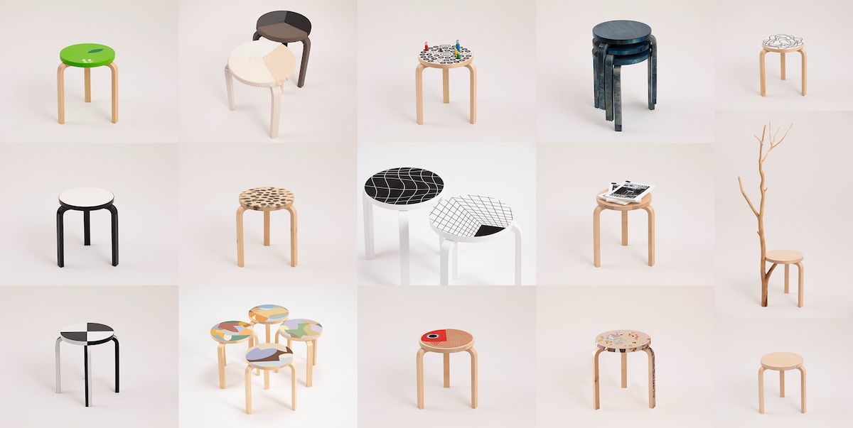 インターオフィス創業50周年記念 チャリティーオークション「One Stool, One Story Interoffice 50th Anniversary Charity Auction」出展作品