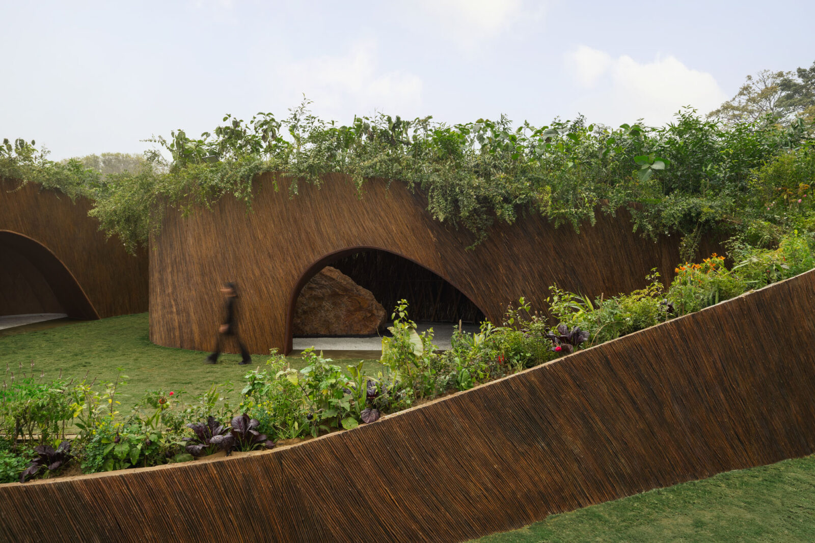 外来種を建材化する再生の建築〈アラニャニ・パビリオン：聖なる自然〉T__M.space、インド