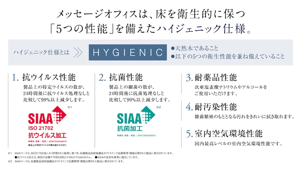 退去制約に応える、オフィス用天然木フローリングが登場　OAフロアに直接施工、原状回復にも対応する「MESSAGE オフィス」