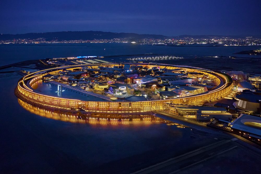 〈大屋根リング〉夜間鳥瞰