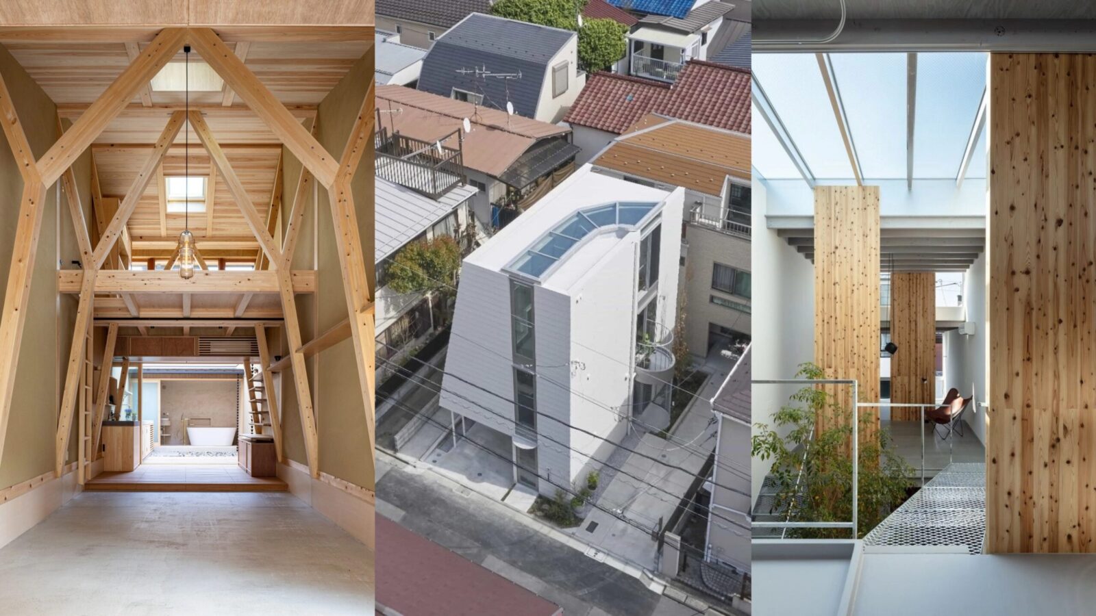 細長い敷地に建つ住宅特集