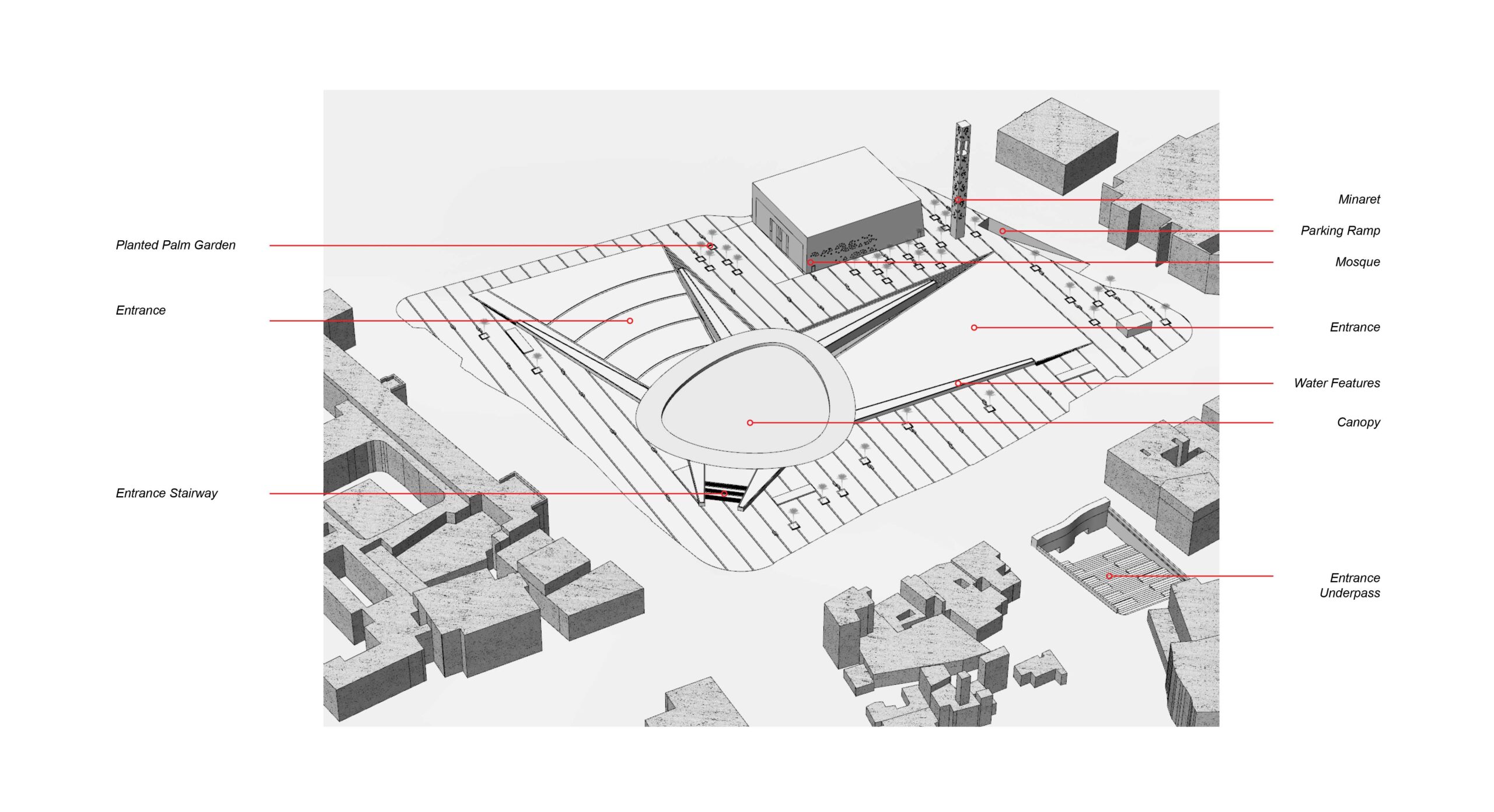 〈カスル・アル・ホクム地下鉄駅（Qasr AlHokm Metro Station）〉スノヘッタ（Snøhetta）