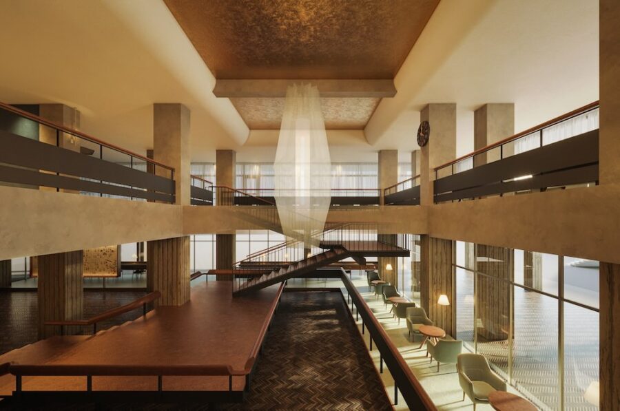 村野藤吾設計の旧市横浜庁舎を竹中工務店と成瀬・猪熊建築設計事務所がコンバージョンした〈OMO7横浜 by 星野リゾート〉が「BASEGATE横浜関内」に4/21開業