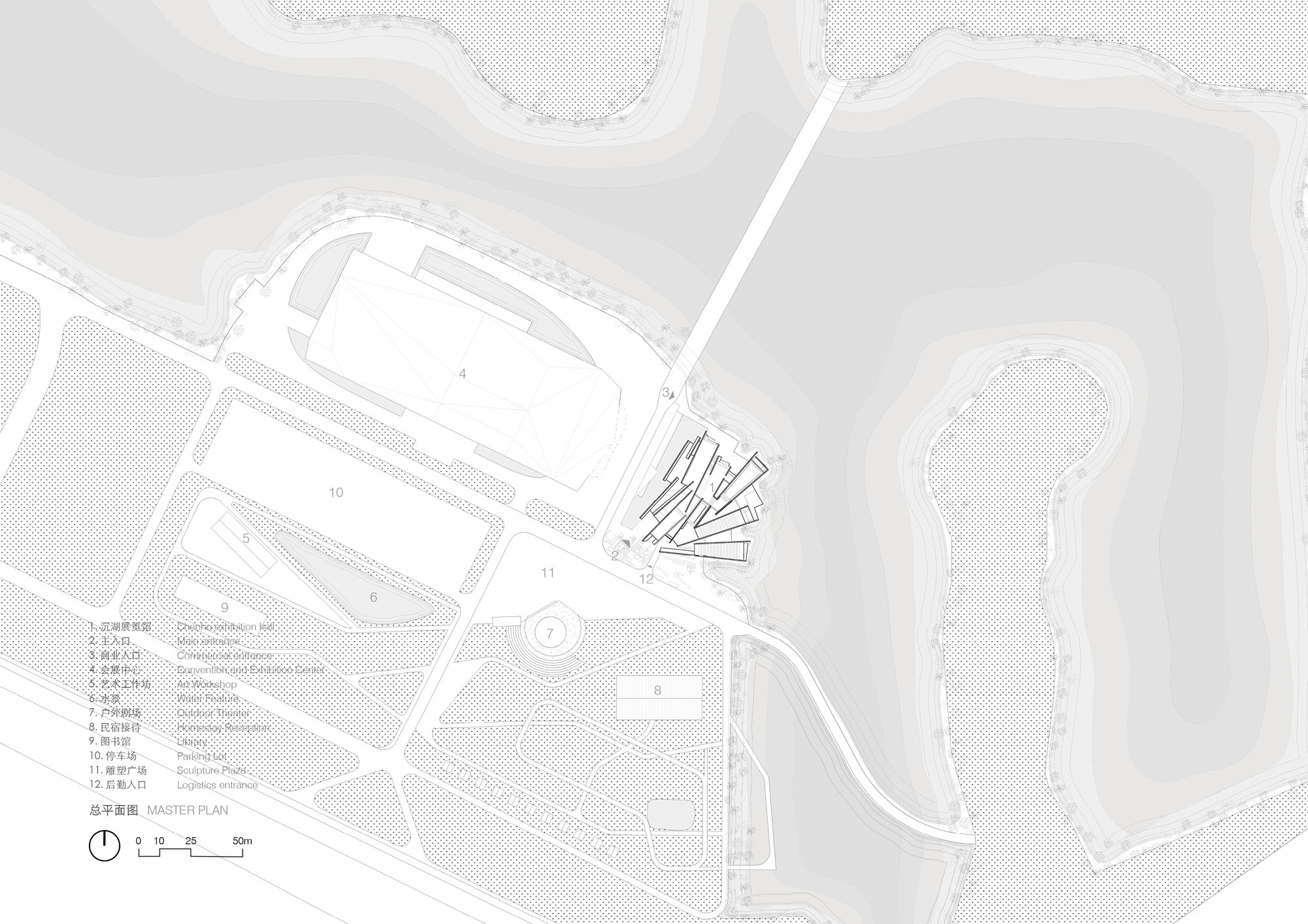 〈陳湖湿地アートセンター（Chenhu Wetland Art Center）〉TAO（Trace Architecture Office）