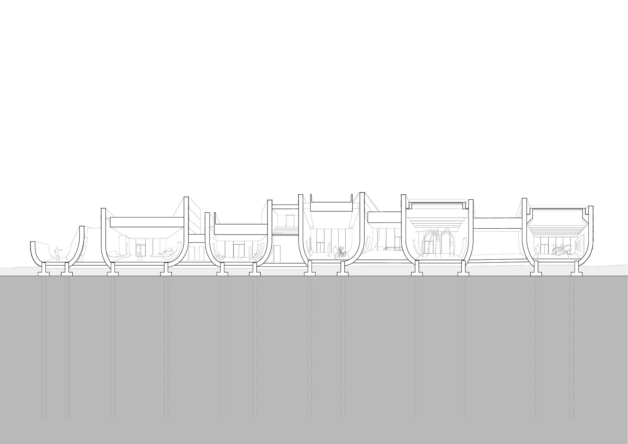 〈陳湖湿地アートセンター（Chenhu Wetland Art Center）〉TAO（Trace Architecture Office）