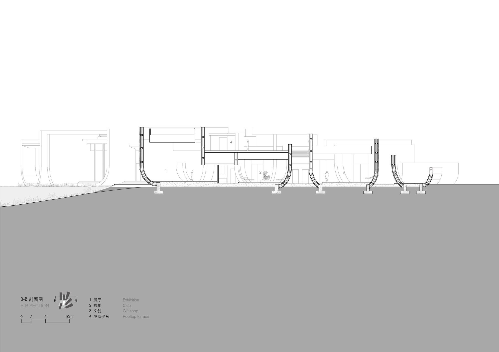 〈陳湖湿地アートセンター（Chenhu Wetland Art Center）〉TAO（Trace Architecture Office）
