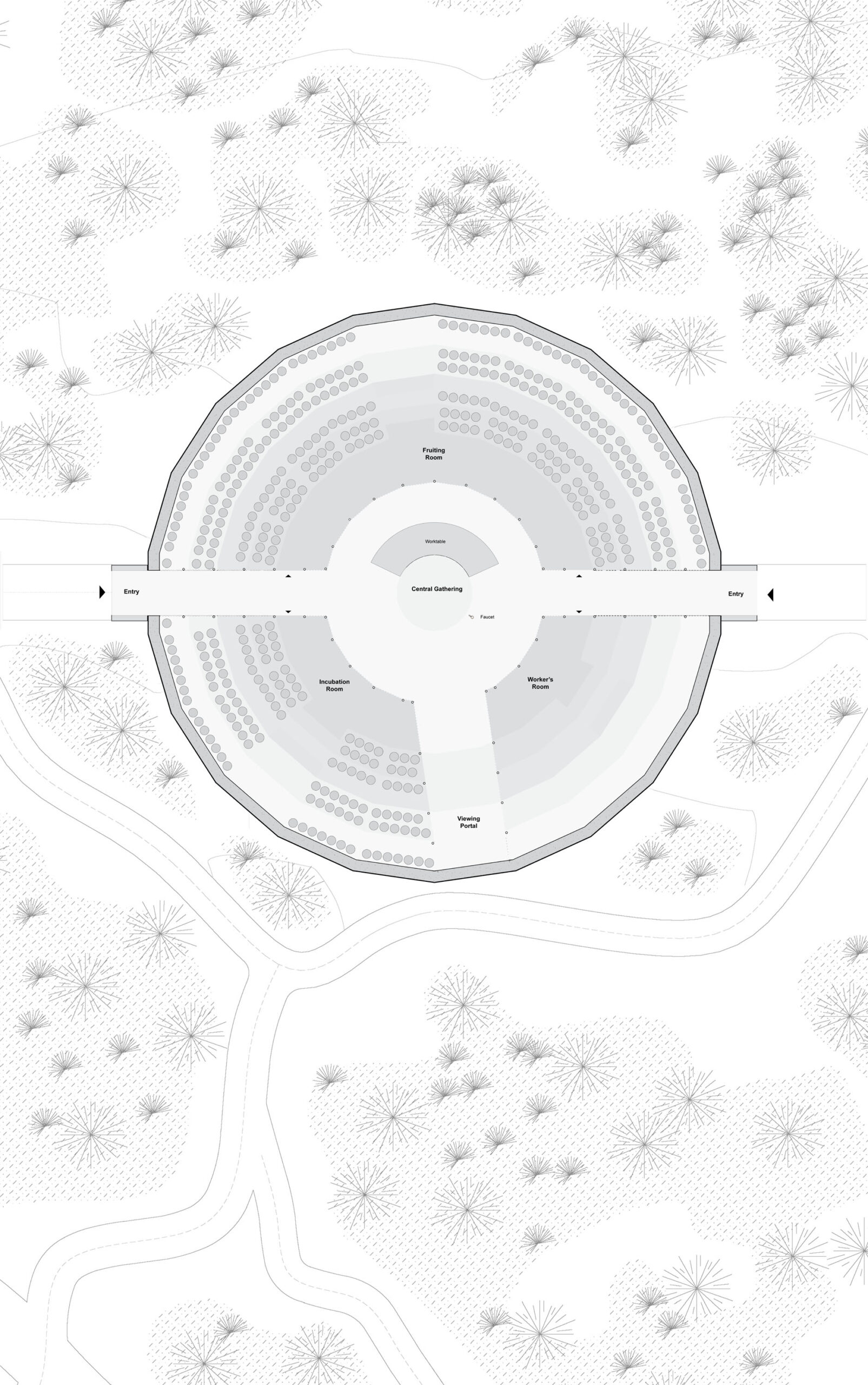 〈マッシュルーム・パビリオン(Mushroom Pavilion)〉OMA/重松昌平