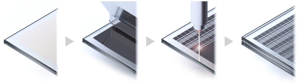 ガラス型ペロブスカイトPV加工プロセスーイメージ